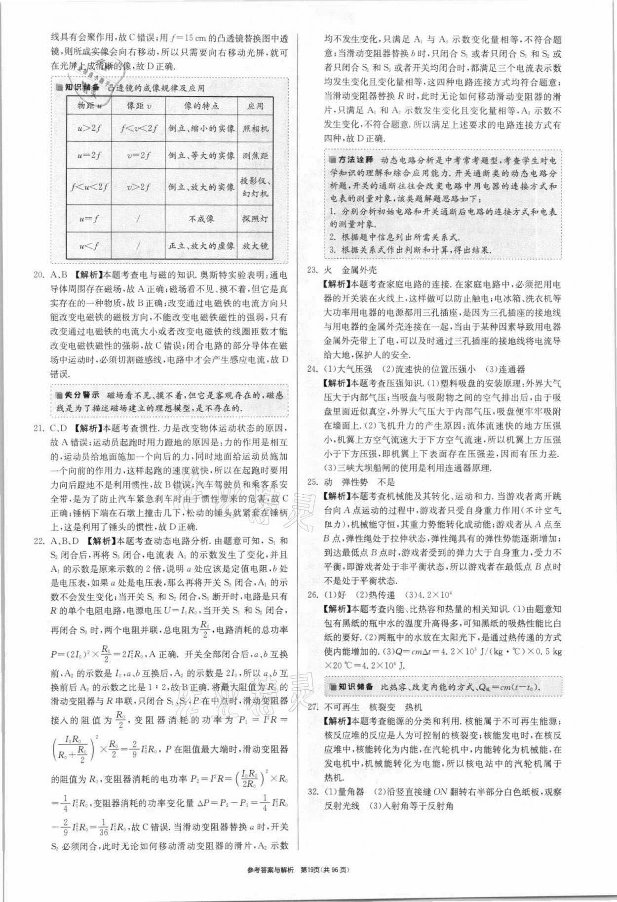 2021年春雨教育考必胜全国中考试卷精选物理 第19页