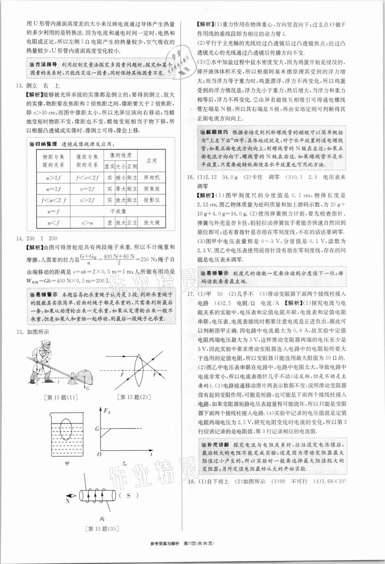 2021年春雨教育考必勝全國中考試卷精選物理 第11頁