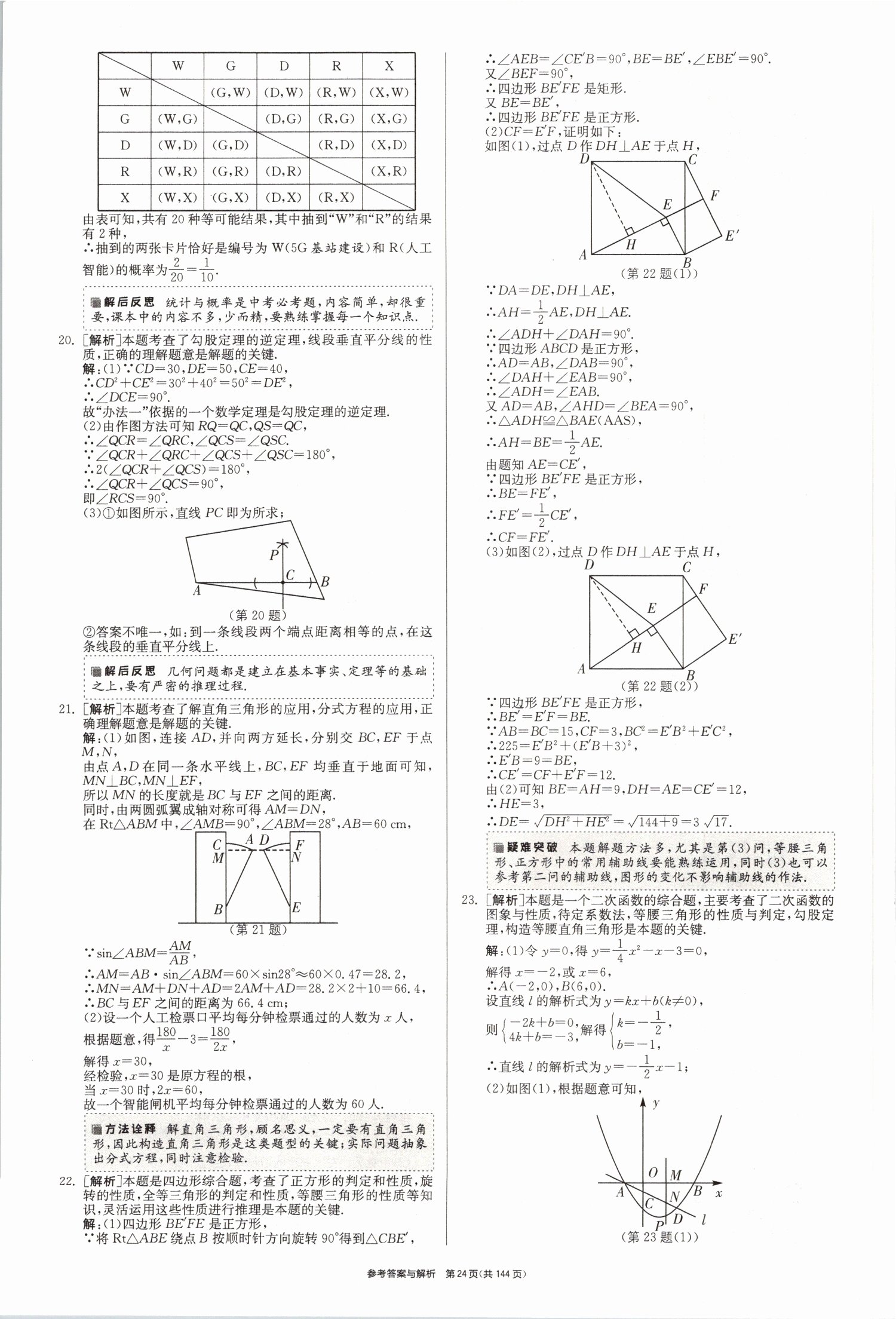 2021年春雨教育考必胜全国中考试卷精选数学 第24页