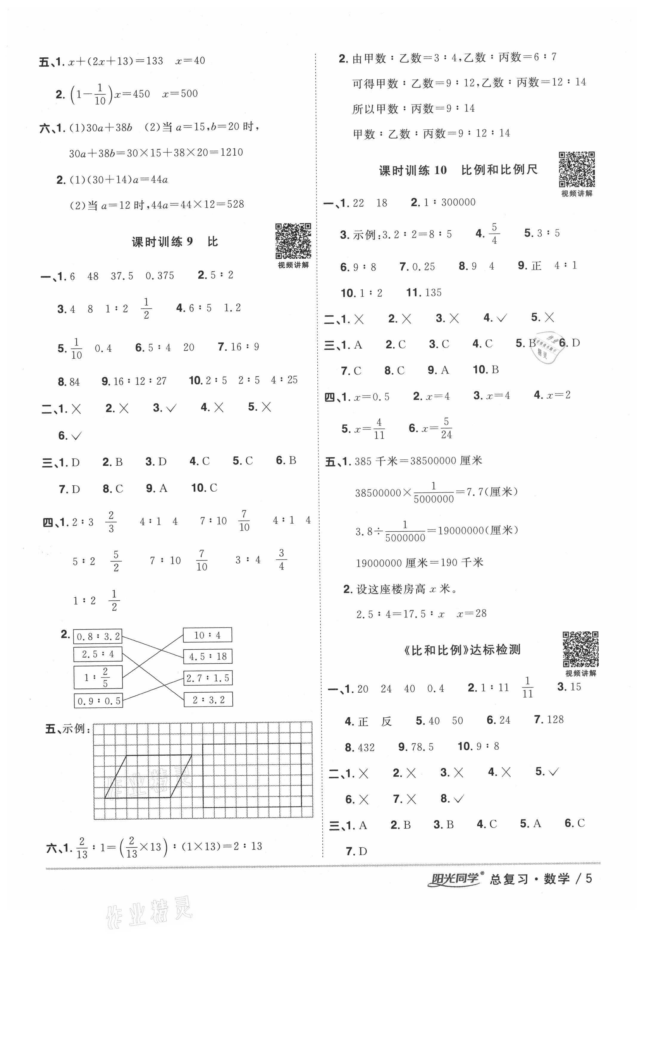 2021年陽光同學(xué)浙江省小學(xué)畢業(yè)升學(xué)系統(tǒng)總復(fù)習(xí)數(shù)學(xué) 第5頁