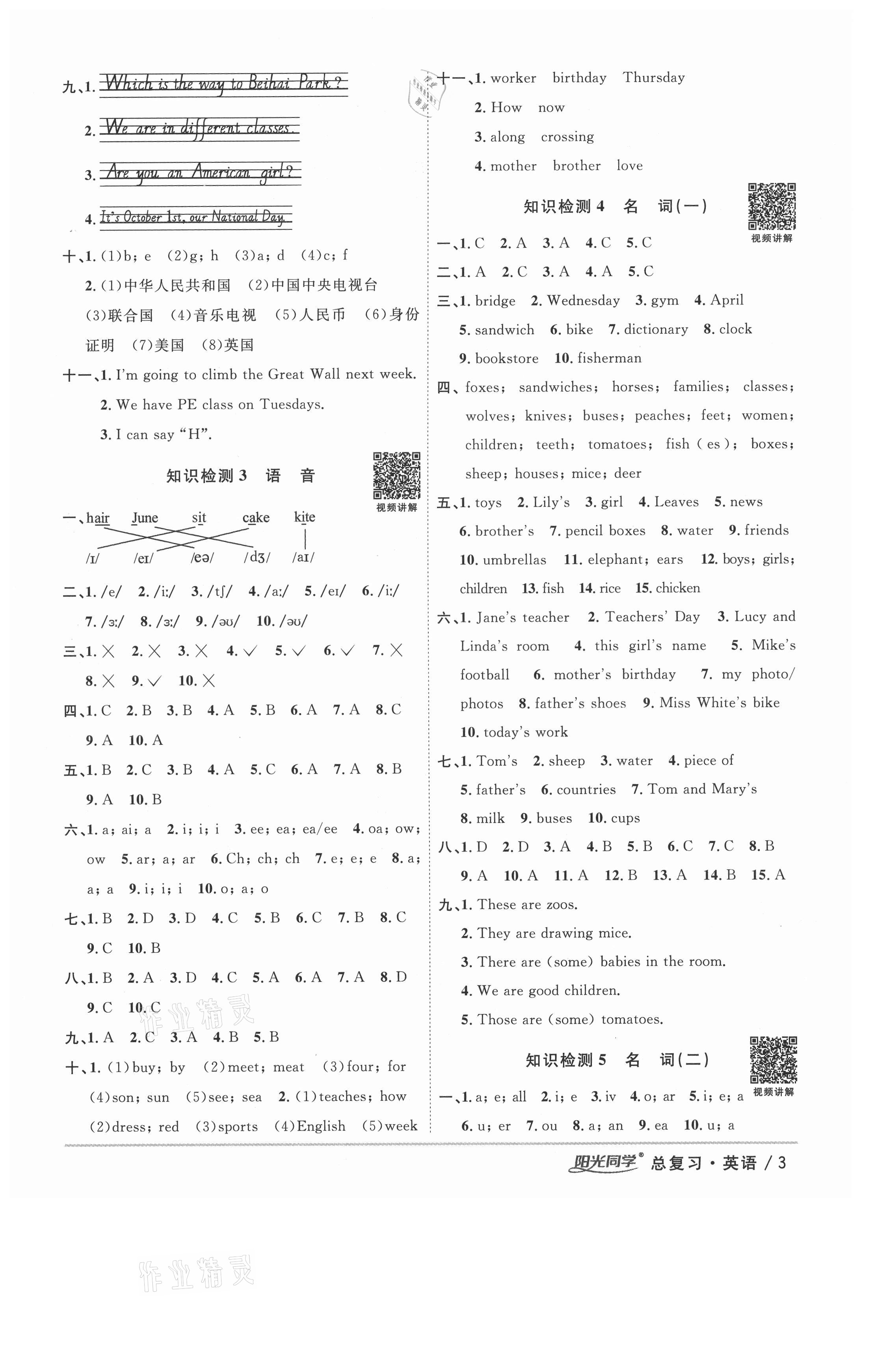 2021年陽光同學(xué)浙江省小學(xué)畢業(yè)升學(xué)系統(tǒng)總復(fù)習(xí)英語 第3頁