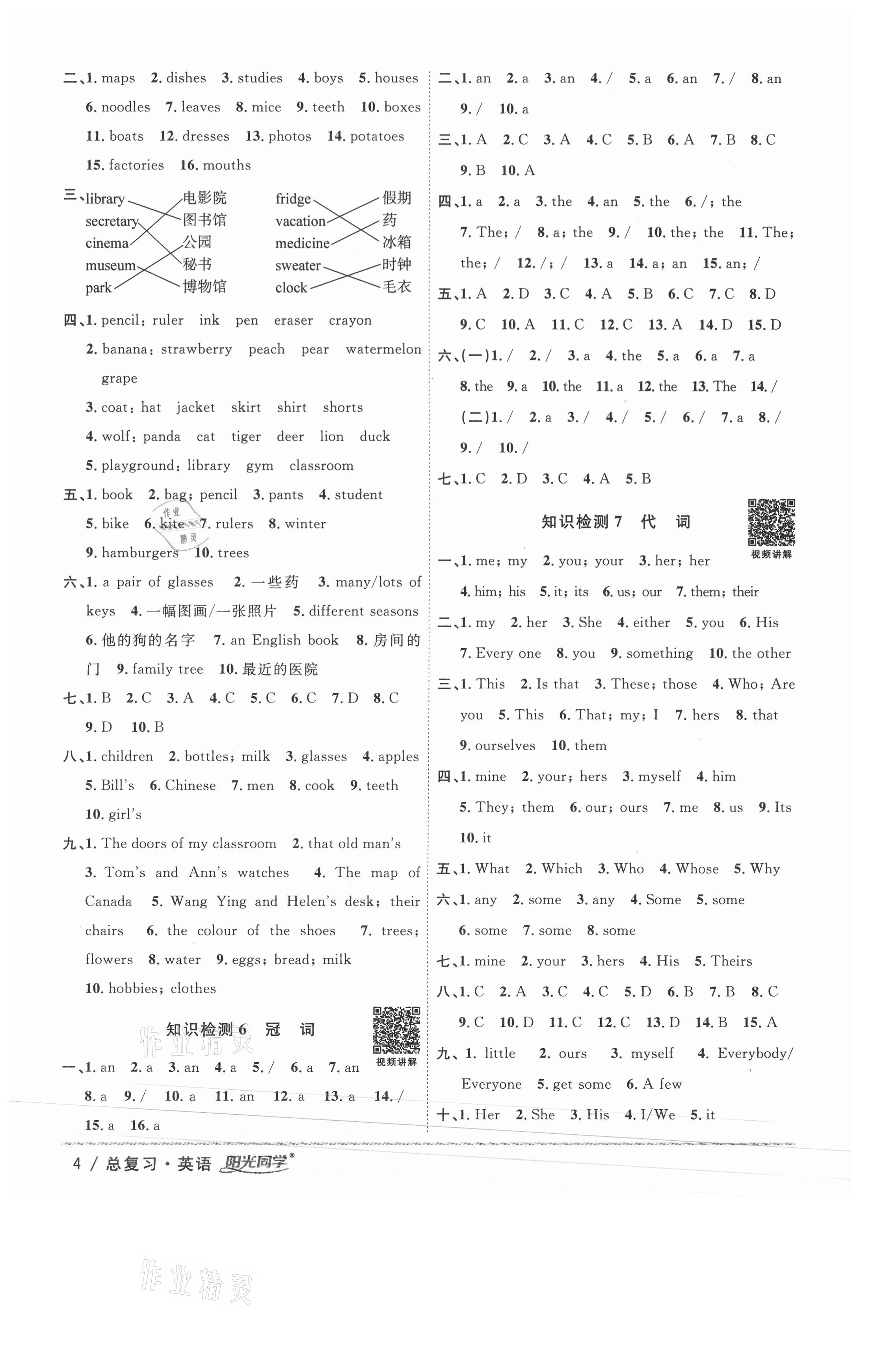 2021年陽(yáng)光同學(xué)浙江省小學(xué)畢業(yè)升學(xué)系統(tǒng)總復(fù)習(xí)英語(yǔ) 第4頁(yè)