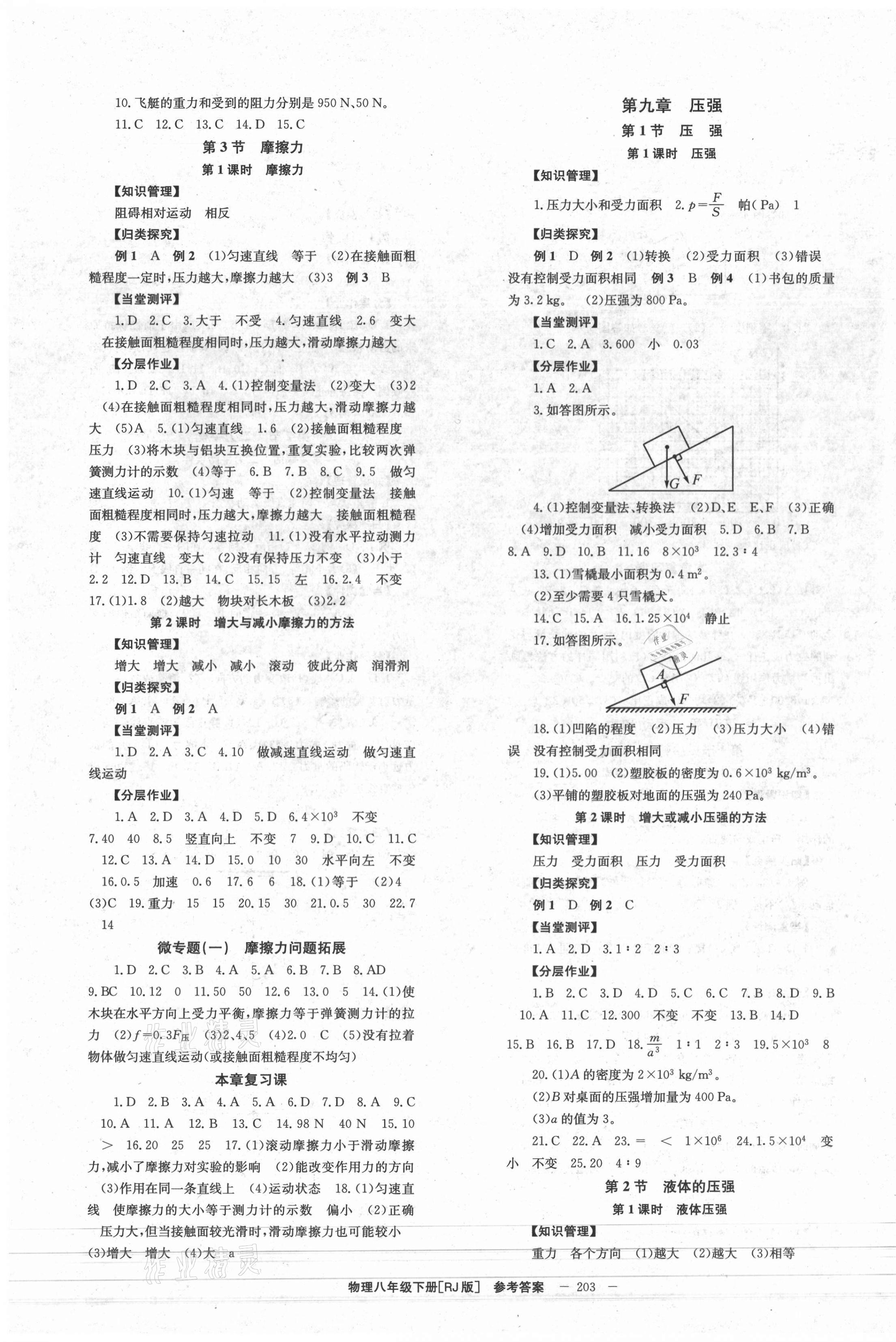 2021年全效學(xué)習(xí)學(xué)業(yè)評價(jià)方案八年級物理下冊人教版 第3頁