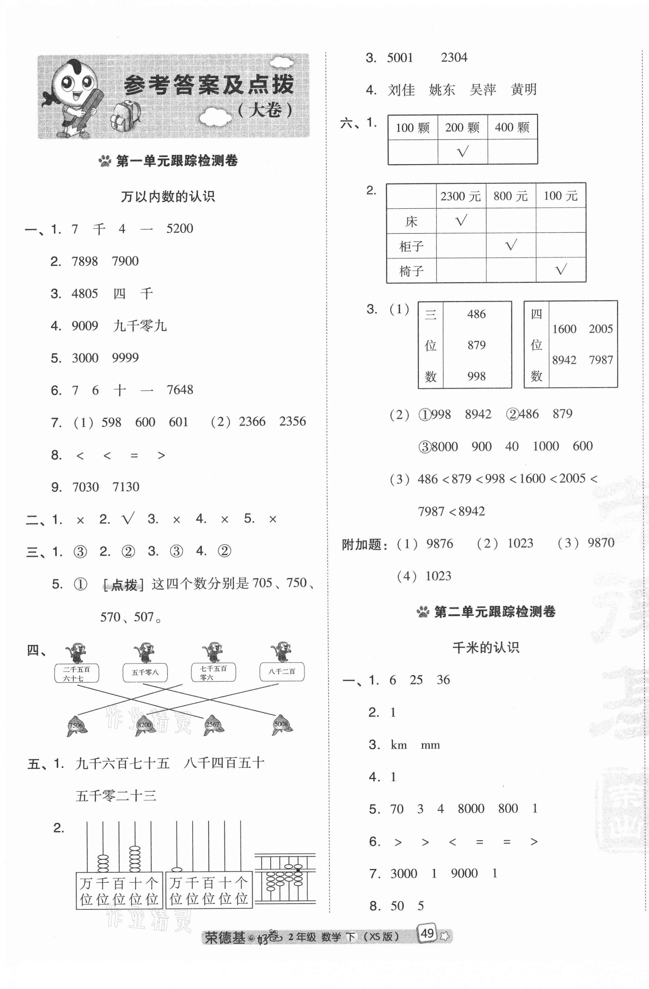 2021年好卷二年级数学下册西师大版 第1页