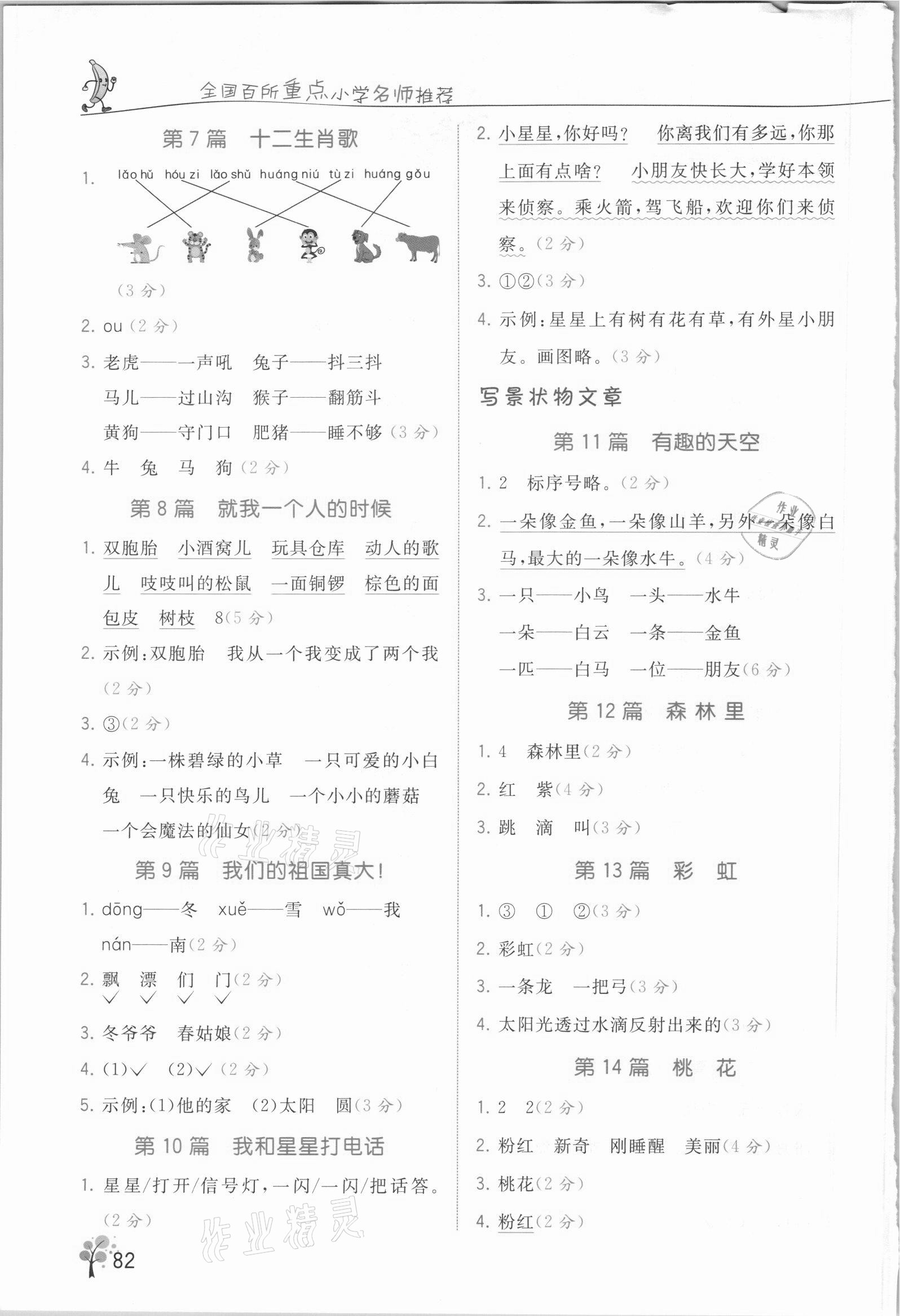 2021年响当当阅读真题80篇一年级 第2页