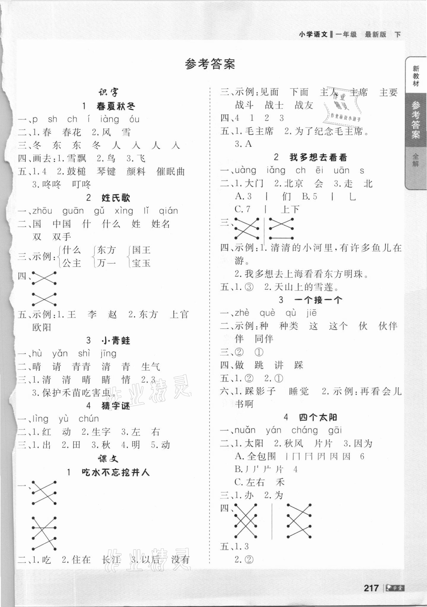 2021年智慧學(xué)堂一年級(jí)語(yǔ)文下冊(cè)人教版 第1頁(yè)