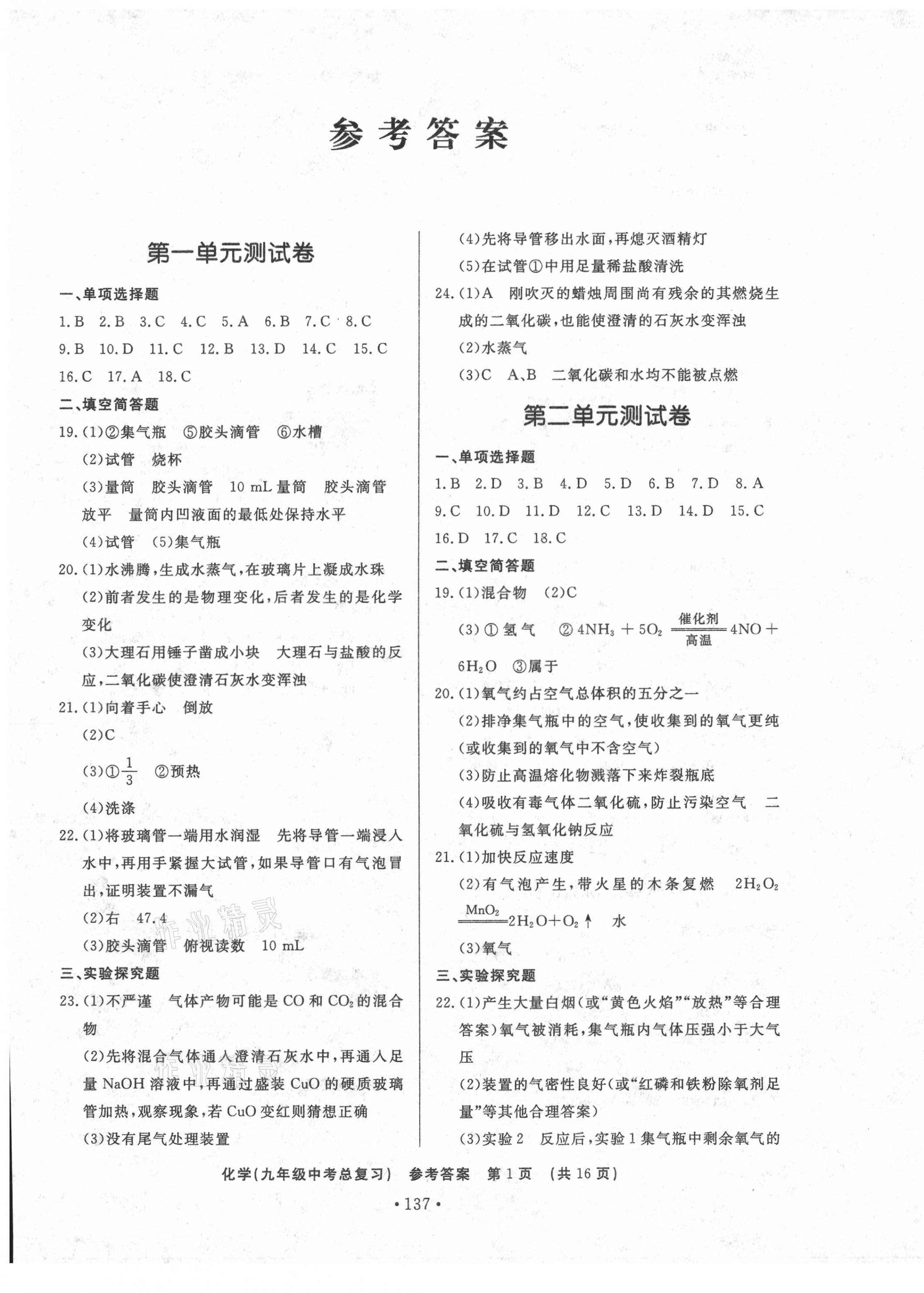 2021年初中知識與能力測試卷九年級化學(xué)下冊人教版 第1頁