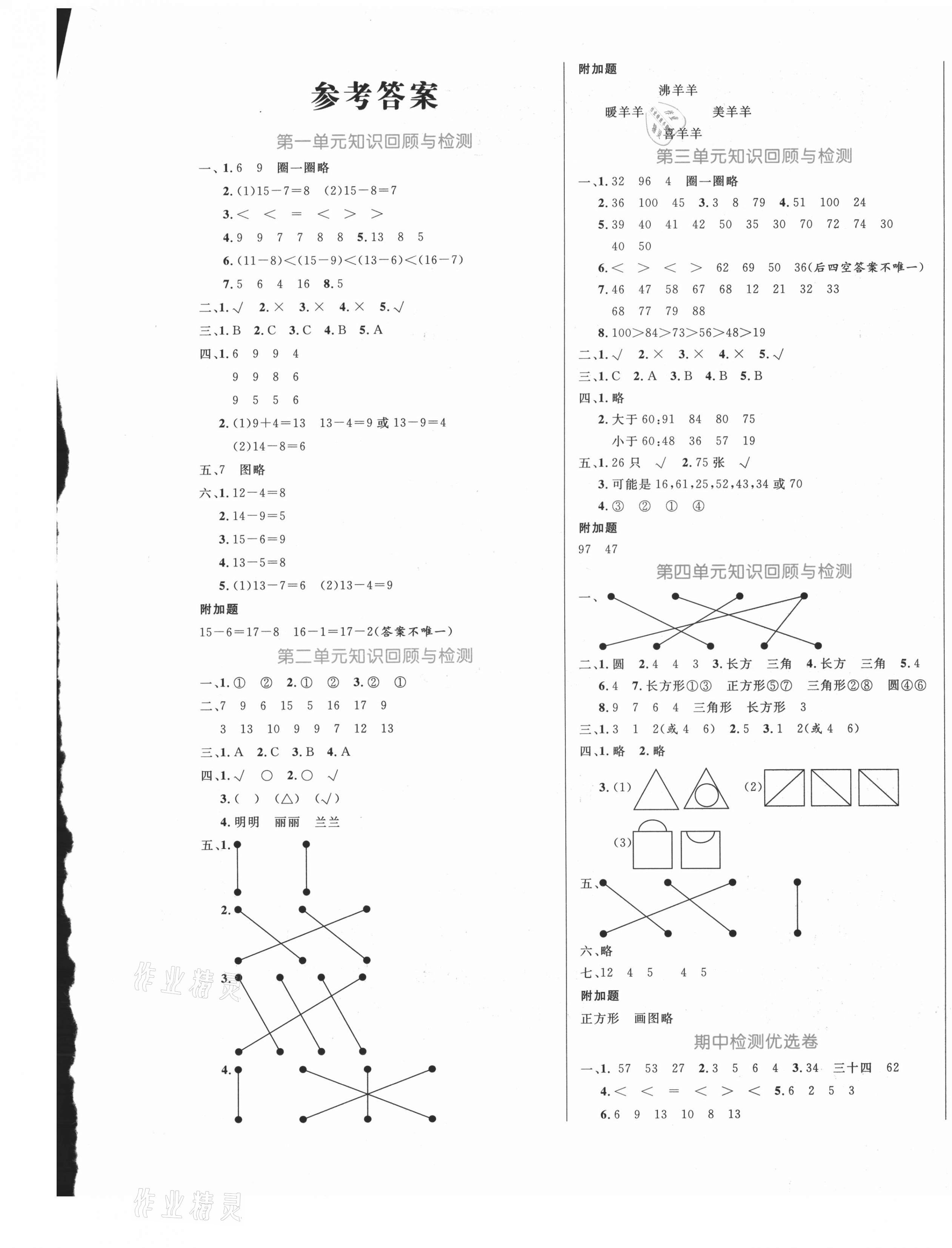 2021年黃岡名卷一年級數(shù)學(xué)下冊北師大版 第1頁