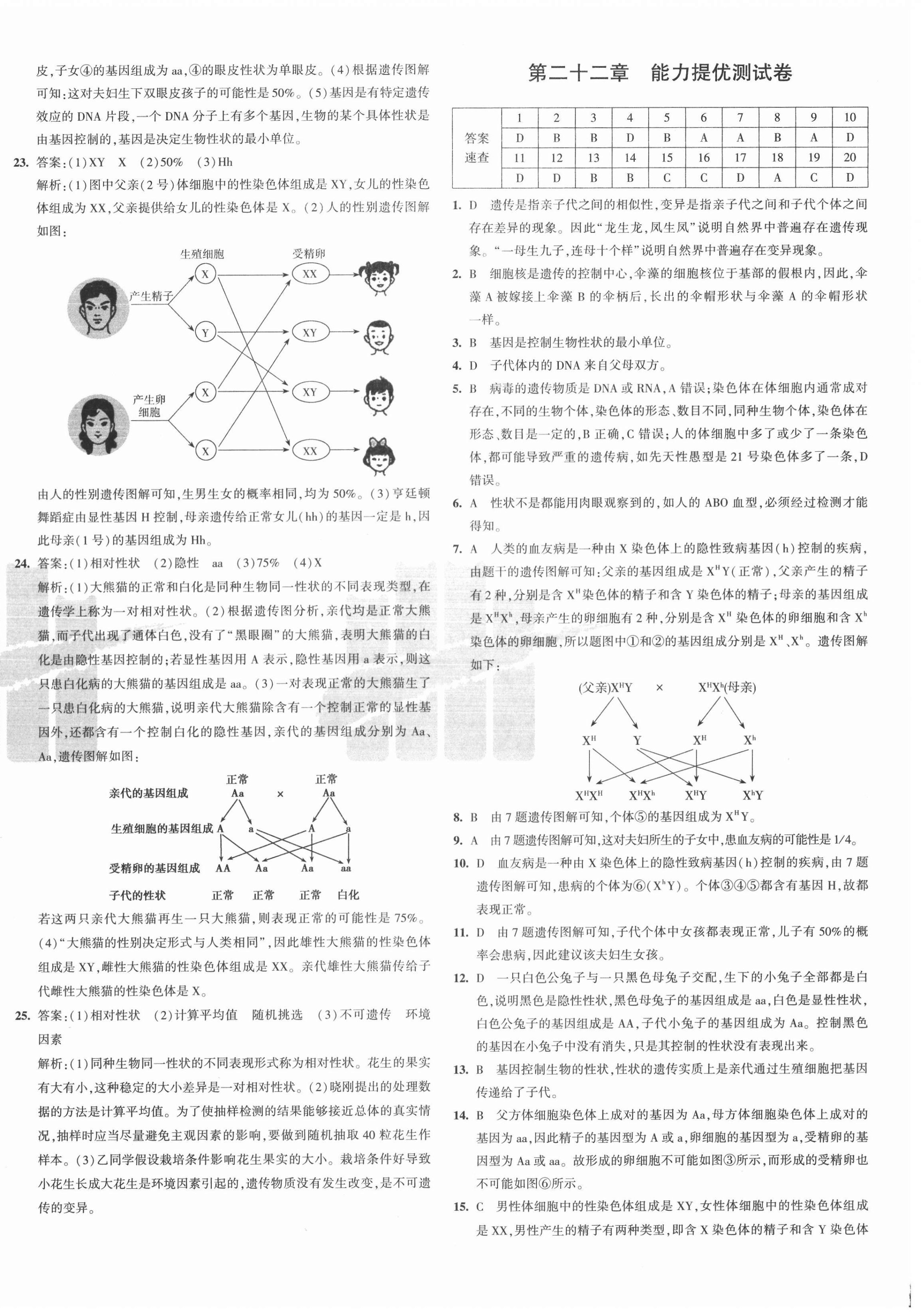 2021年5年中考3年模擬初中試卷八年級生物下冊蘇教版 第4頁