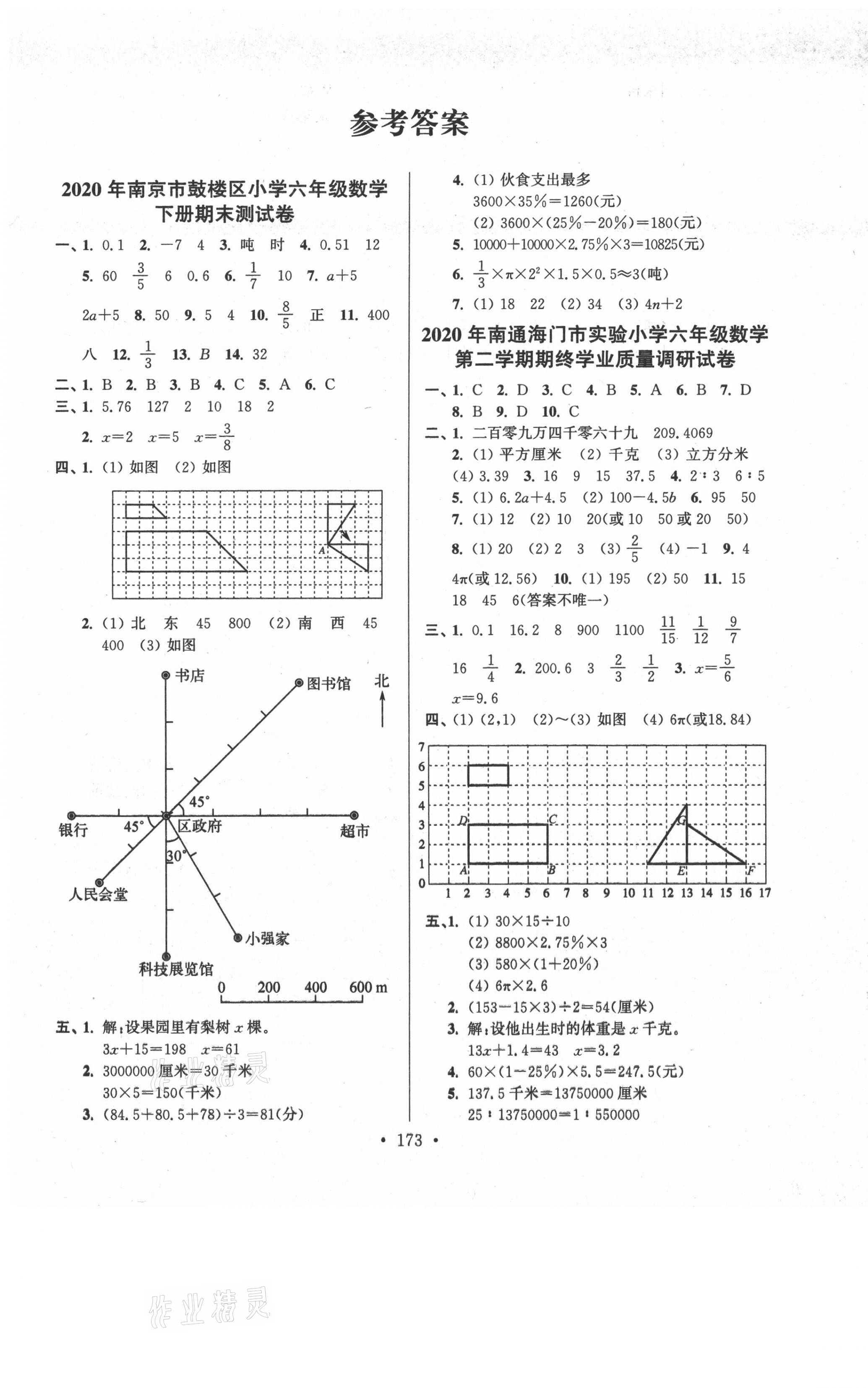 2021年超能學(xué)典江蘇13大市名牌小學(xué)畢業(yè)升學(xué)真卷精編數(shù)學(xué) 第1頁(yè)