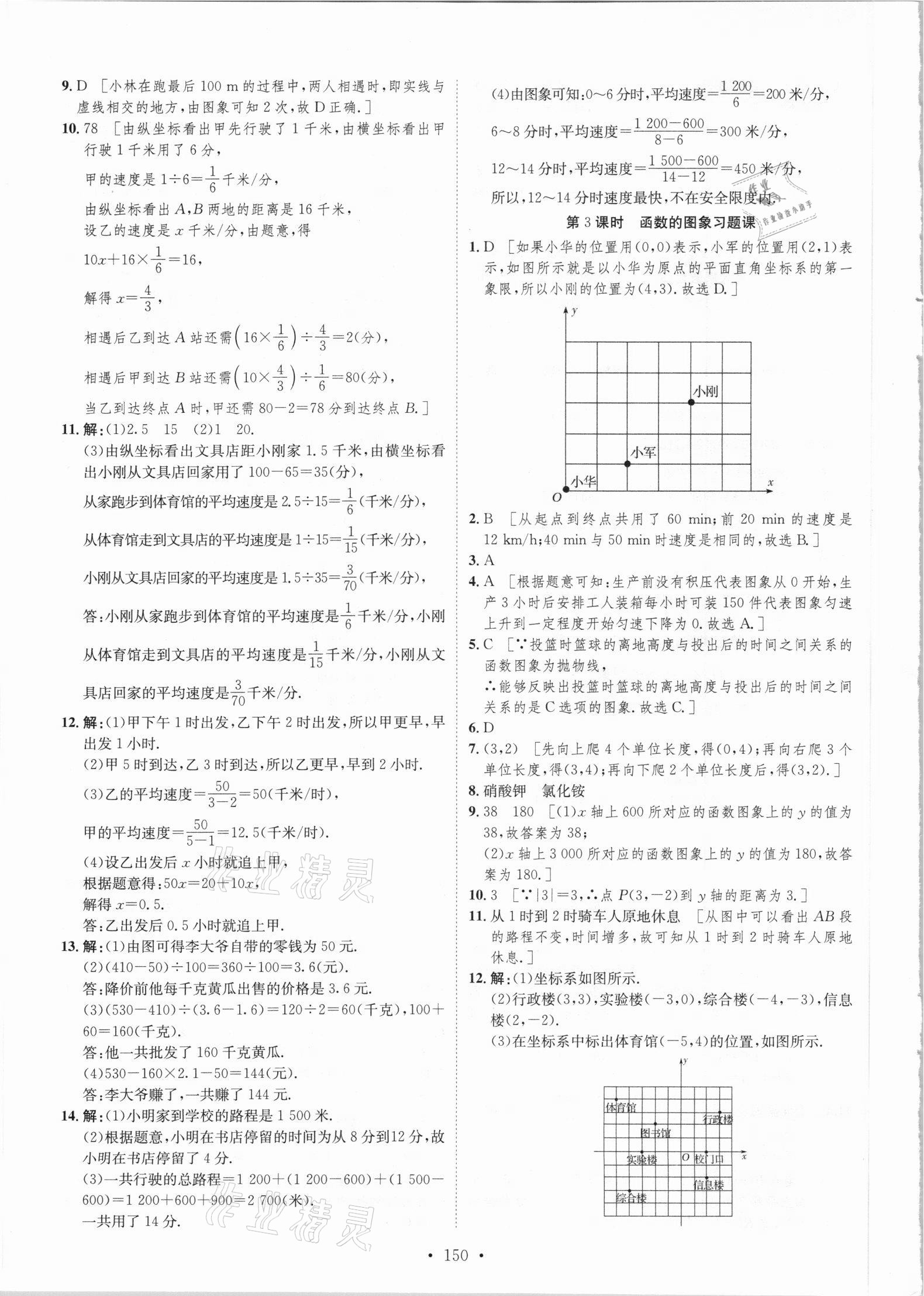 2021年思路教練同步課時作業(yè)八年級數(shù)學(xué)下冊華師大版 參考答案第8頁