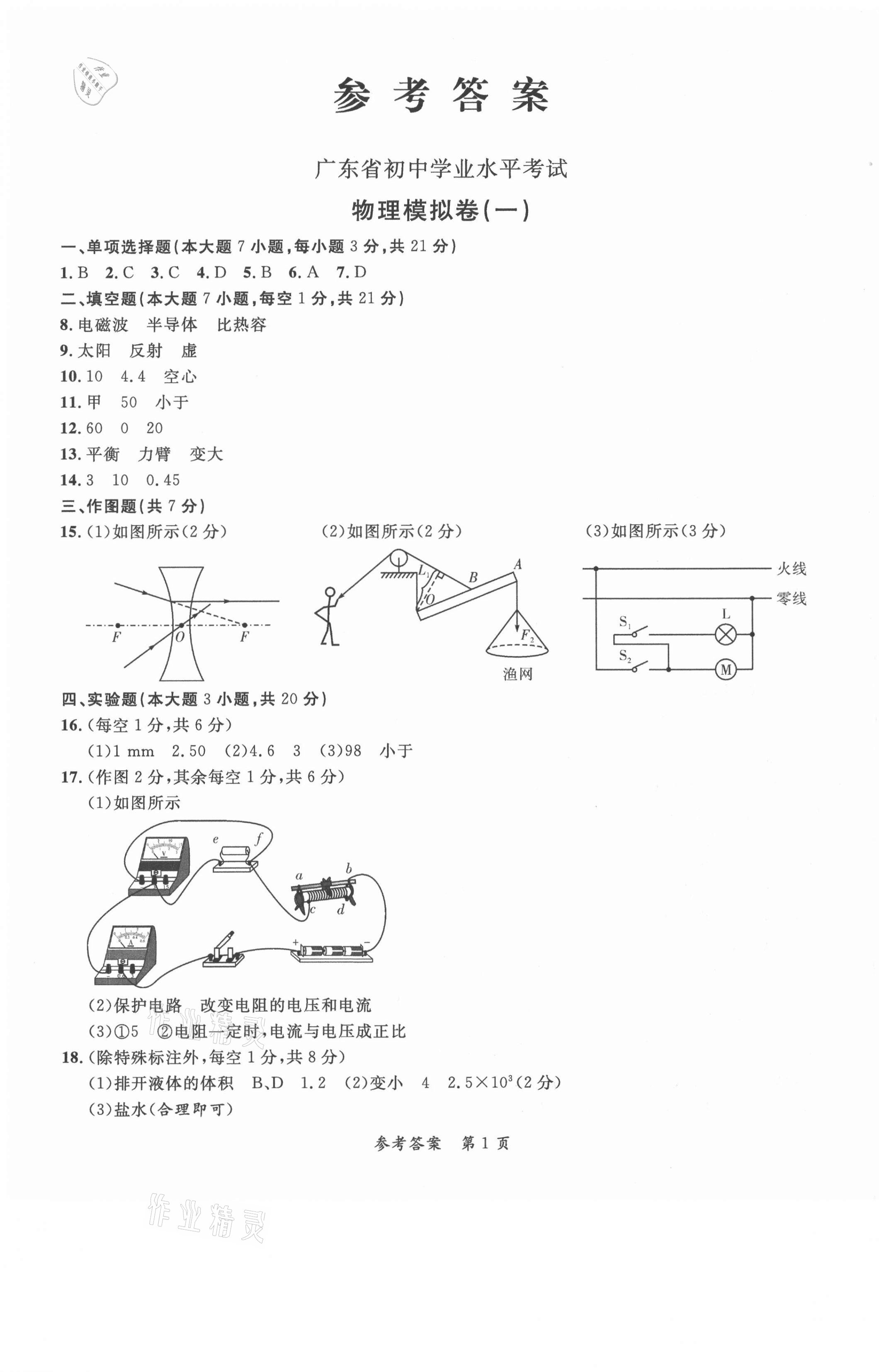 2021年名師導(dǎo)航廣東省中考總復(fù)習(xí)物理 第1頁