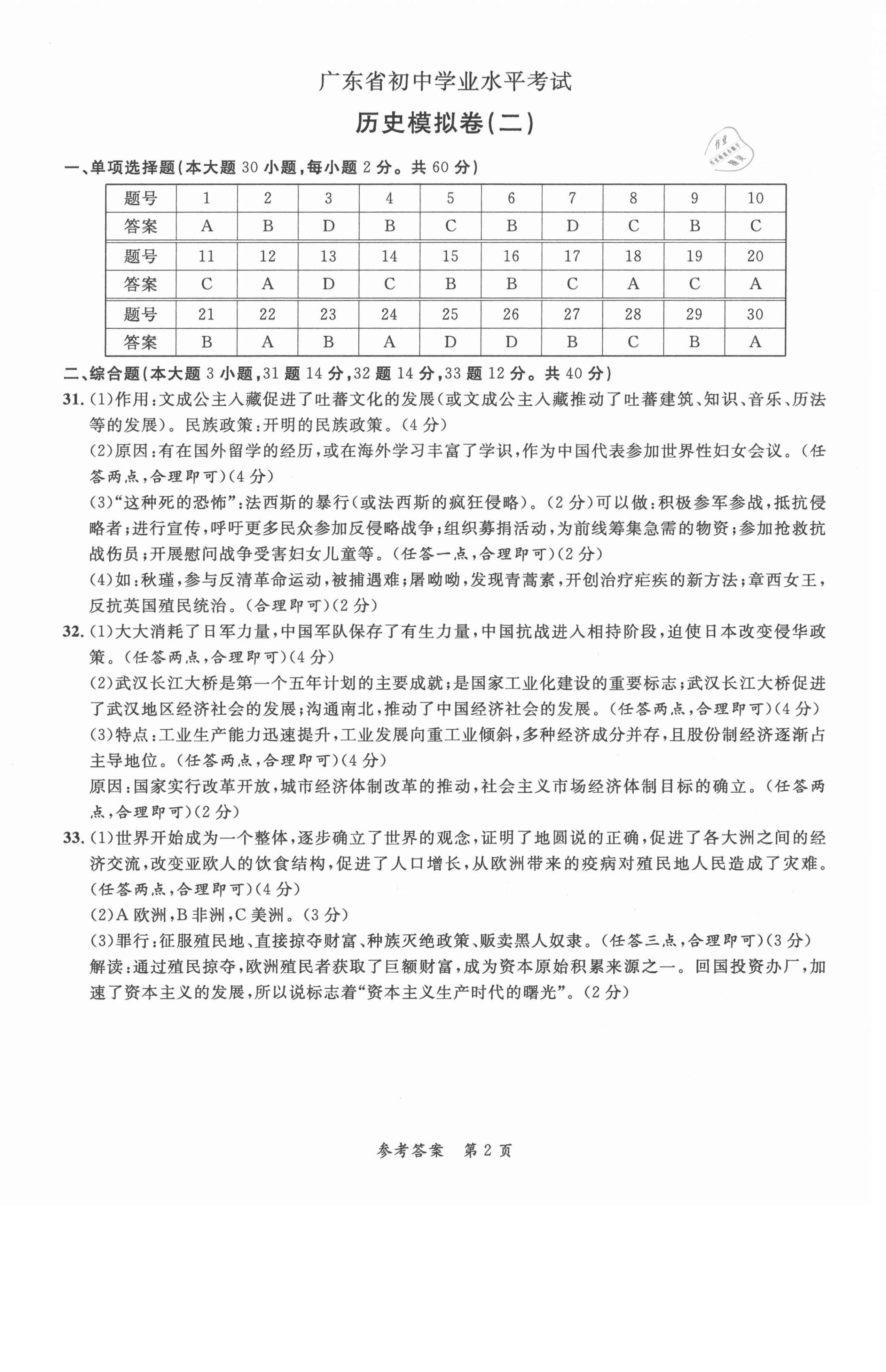 2021年名師導(dǎo)航廣東省中考總復(fù)習(xí)歷史 第2頁