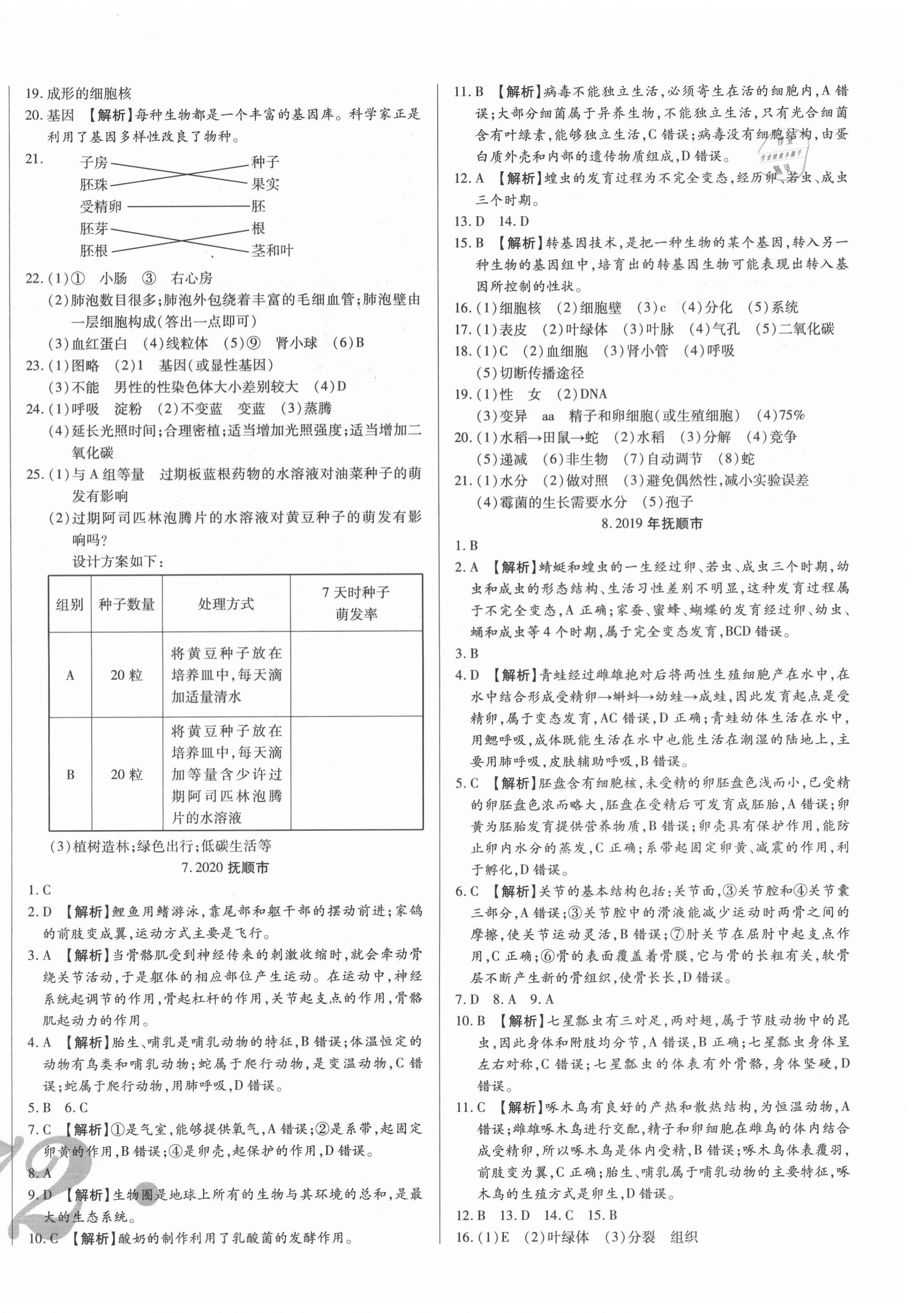 2021年中考123試題精編生物遼寧專用 第4頁