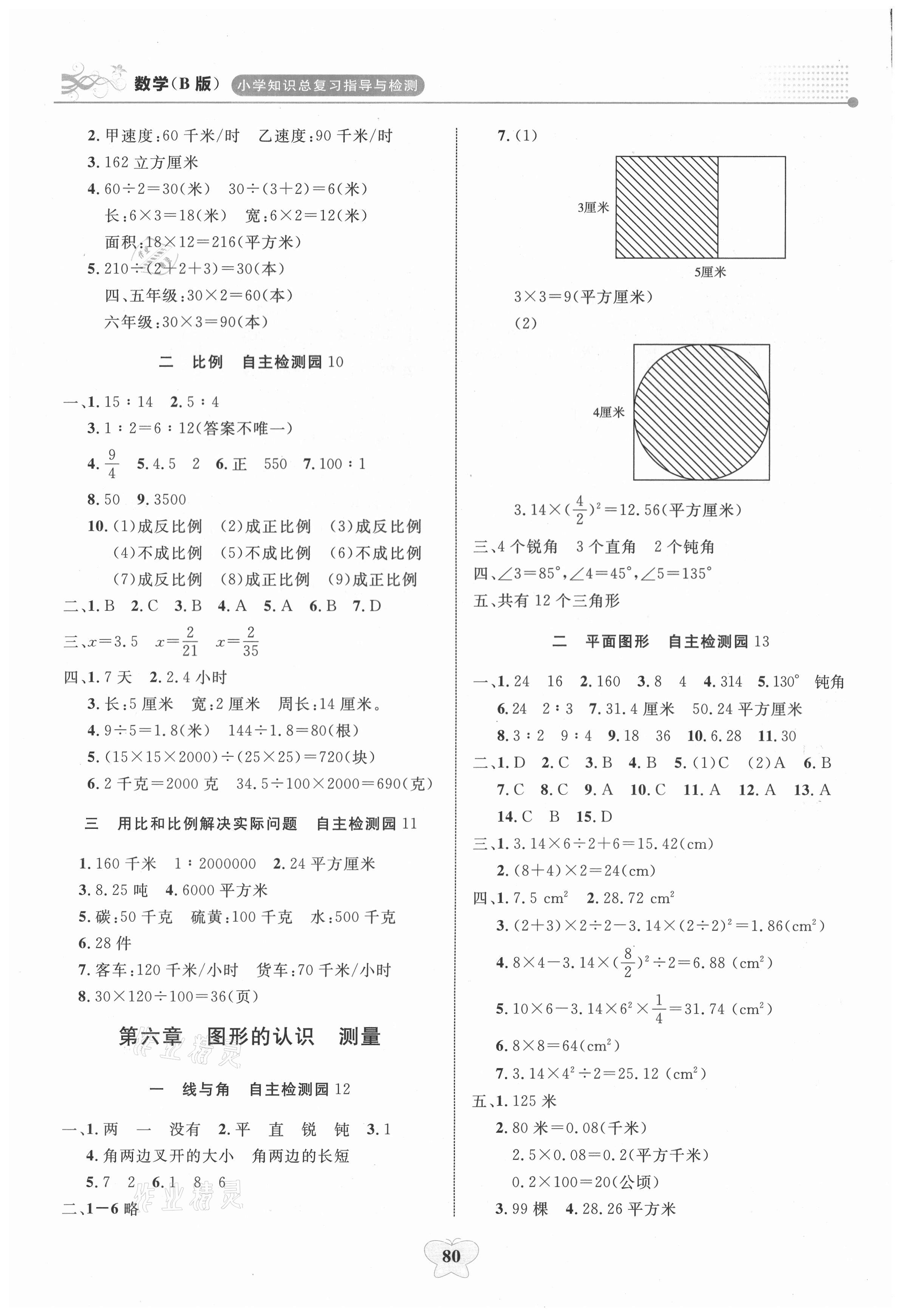 2021年大顯身手小學(xué)知識總復(fù)習(xí)指導(dǎo)與檢測數(shù)學(xué)B 第4頁