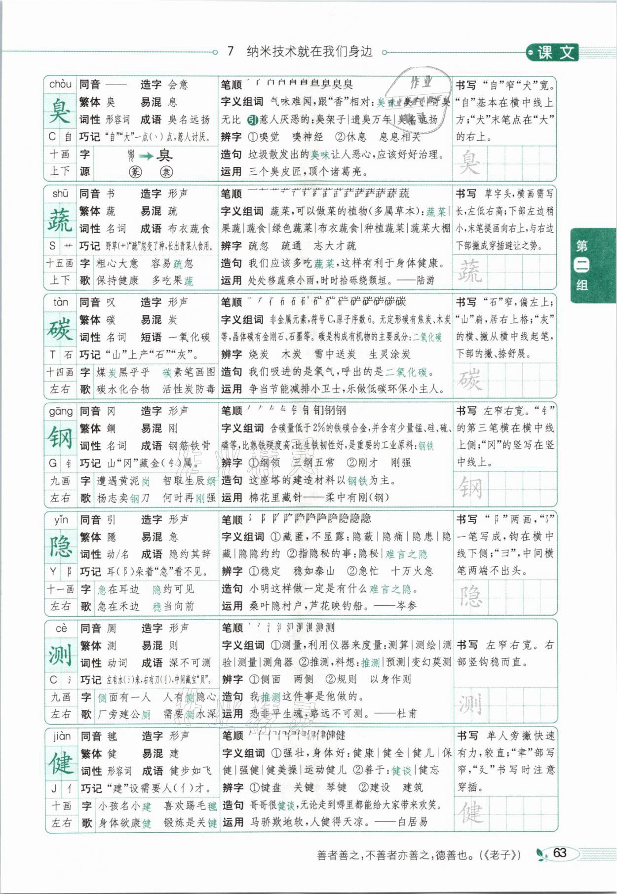 2021年教材課本四年級(jí)語(yǔ)文下冊(cè)人教版54制 參考答案第63頁(yè)