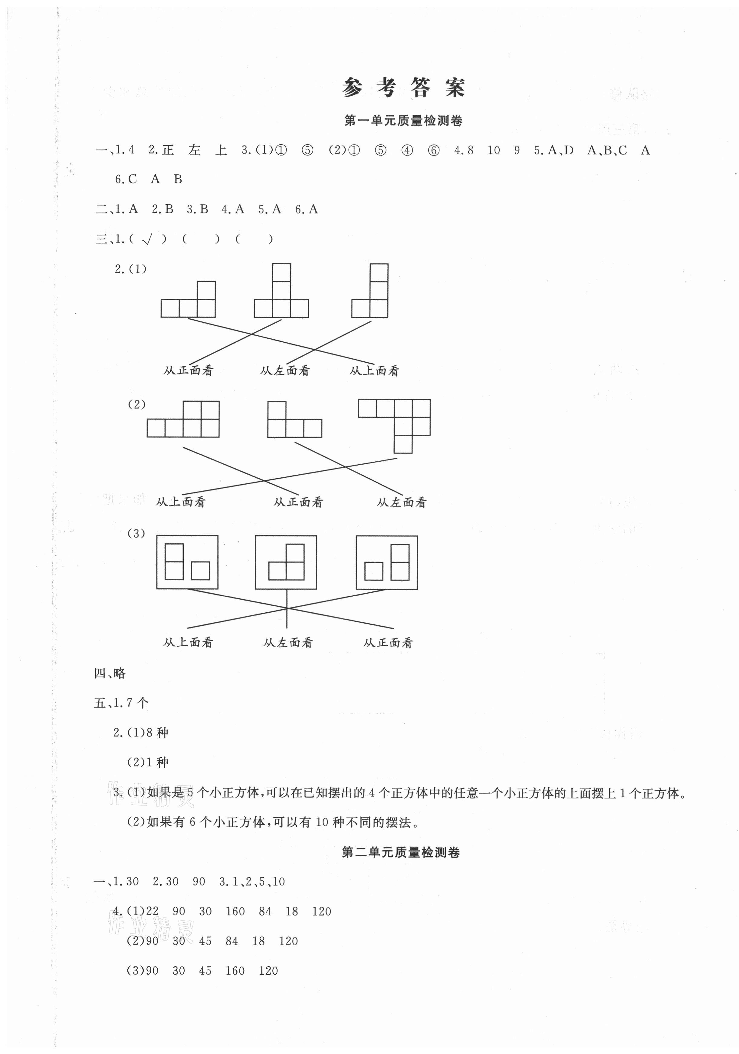 2021年學(xué)海金卷小學(xué)奪冠單元檢測卷五年級數(shù)學(xué)下冊人教版湖南專版 第1頁