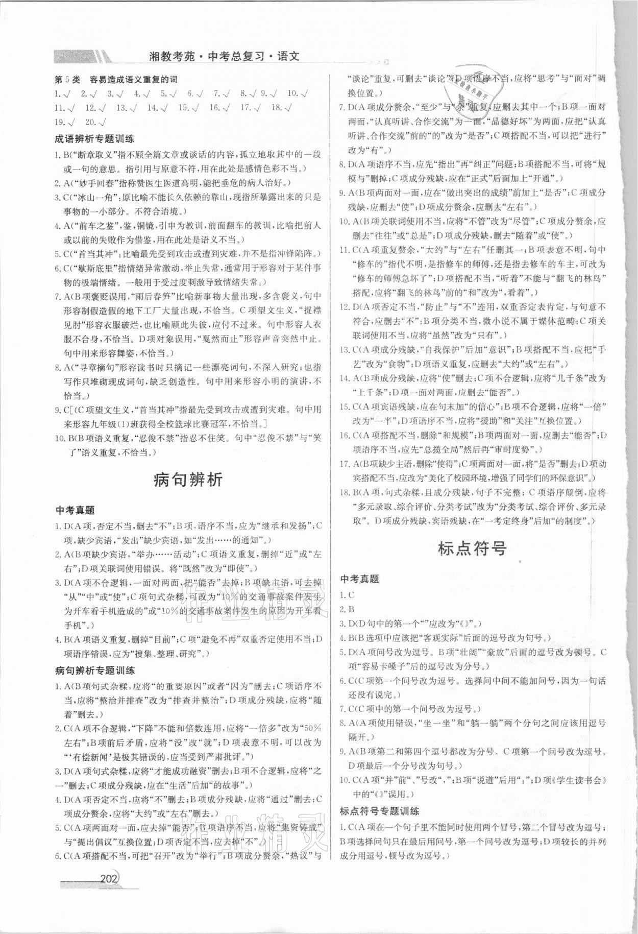 2021年中考总复习湘教考苑语文 第2页