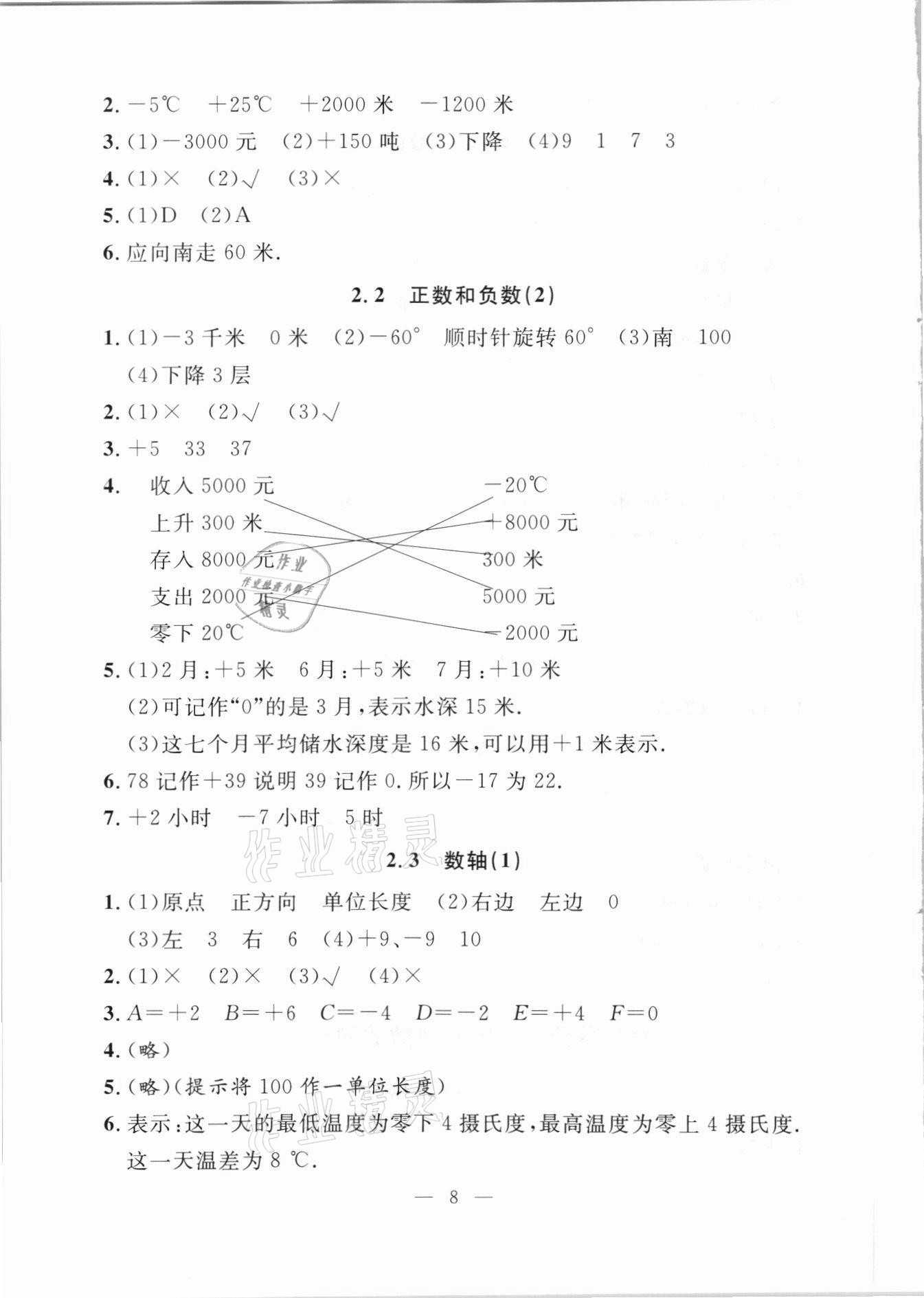 2021年上海特訓(xùn)五年級(jí)數(shù)學(xué)下冊(cè)滬教版上海專(zhuān)用 參考答案第8頁(yè)