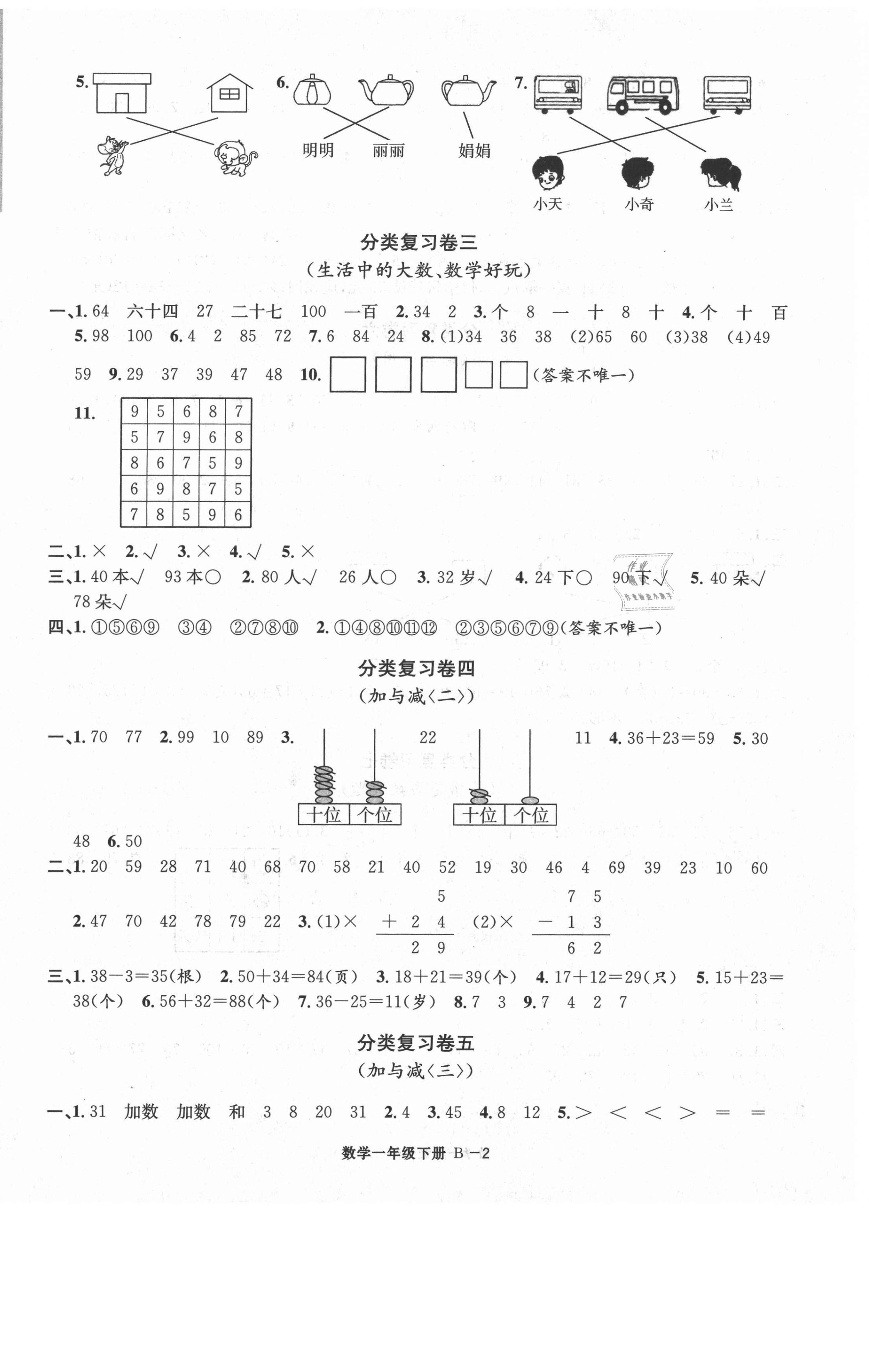 2021年浙江各地期末迎考卷一年級(jí)數(shù)學(xué)下冊(cè)北師大版 第2頁(yè)