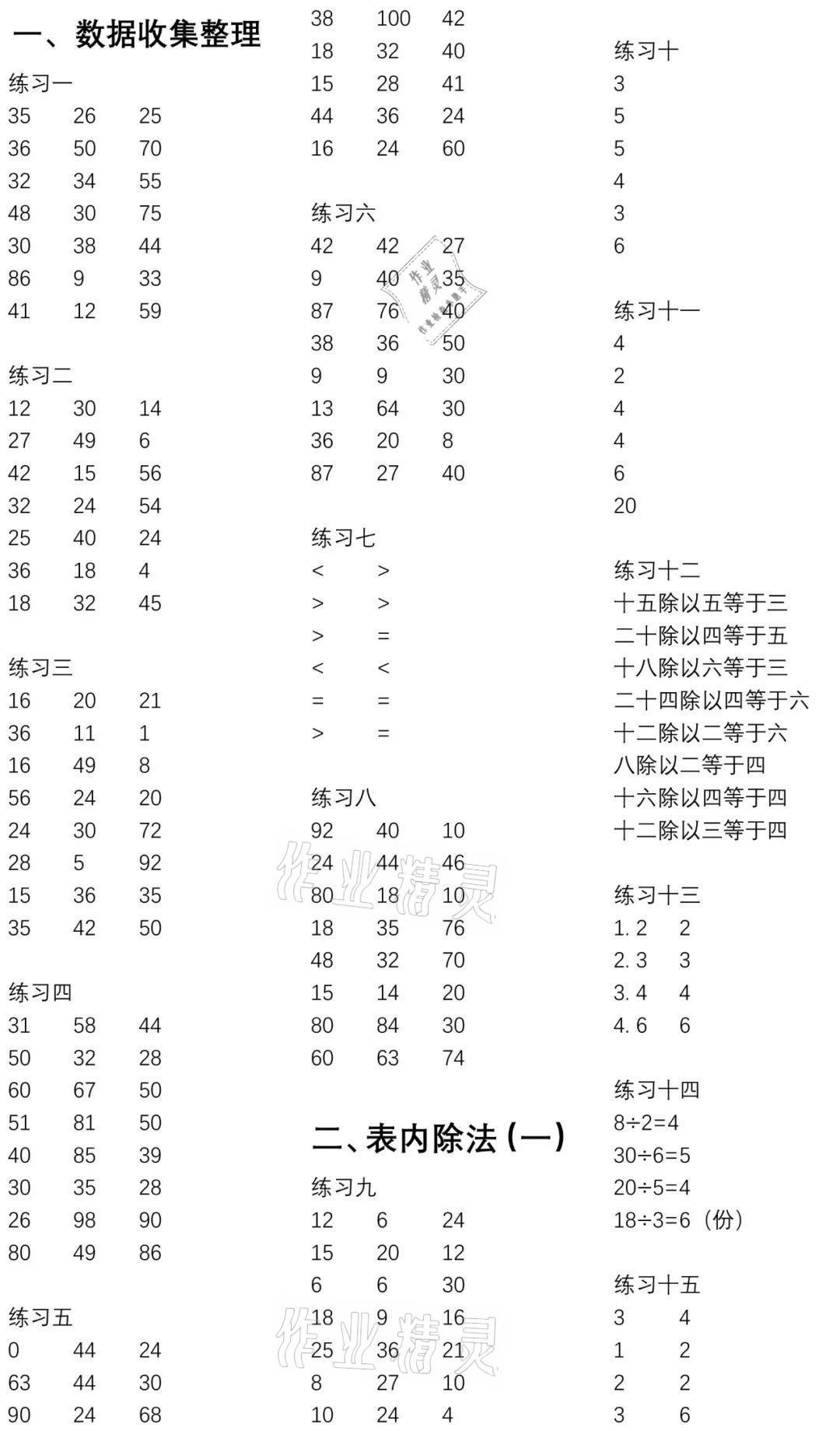 2021年数学口算每天一练二年级数学下册人教版 参考答案第1页