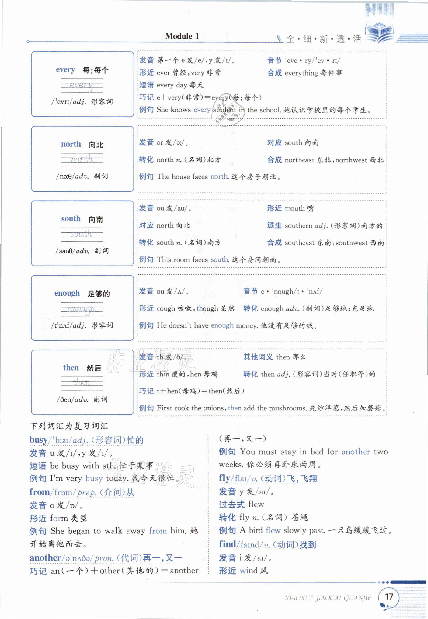 2021年教材課本五年級英語下冊滬教版 參考答案第17頁