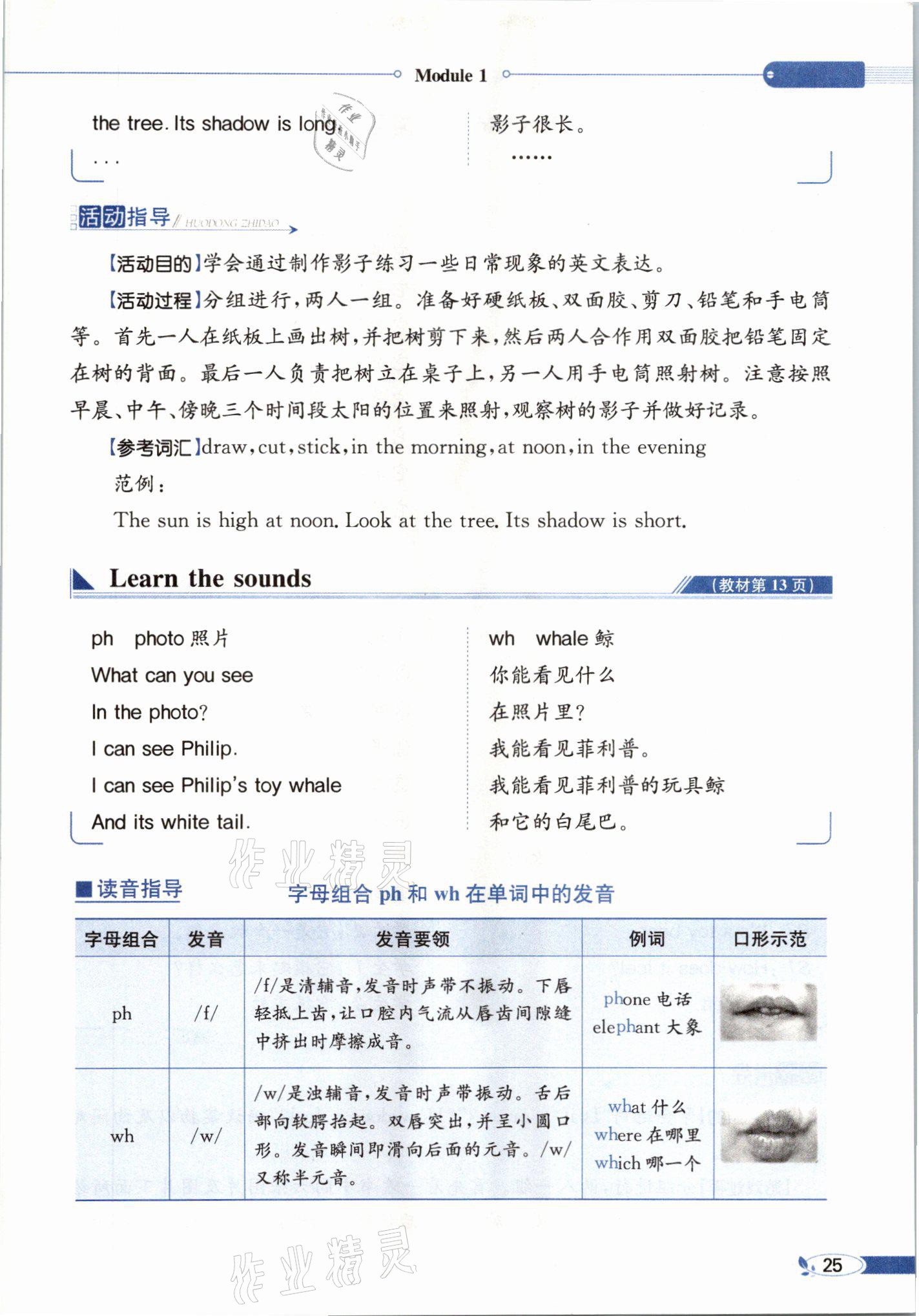 2021年教材課本四年級(jí)英語(yǔ)下冊(cè)滬教版 參考答案第25頁(yè)