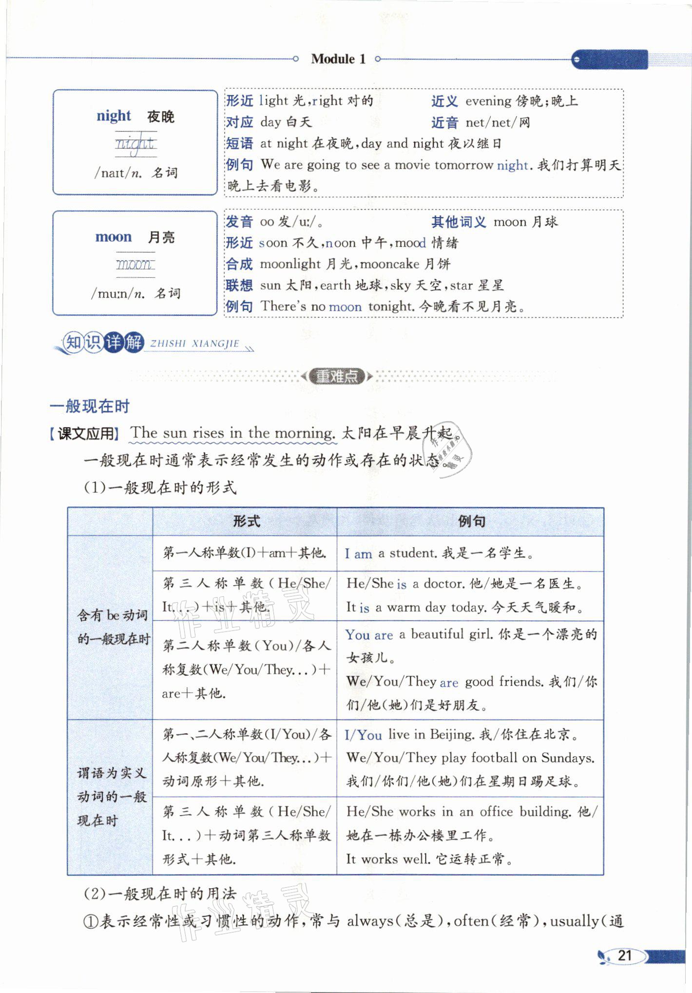 2021年教材課本四年級英語下冊滬教版 參考答案第21頁