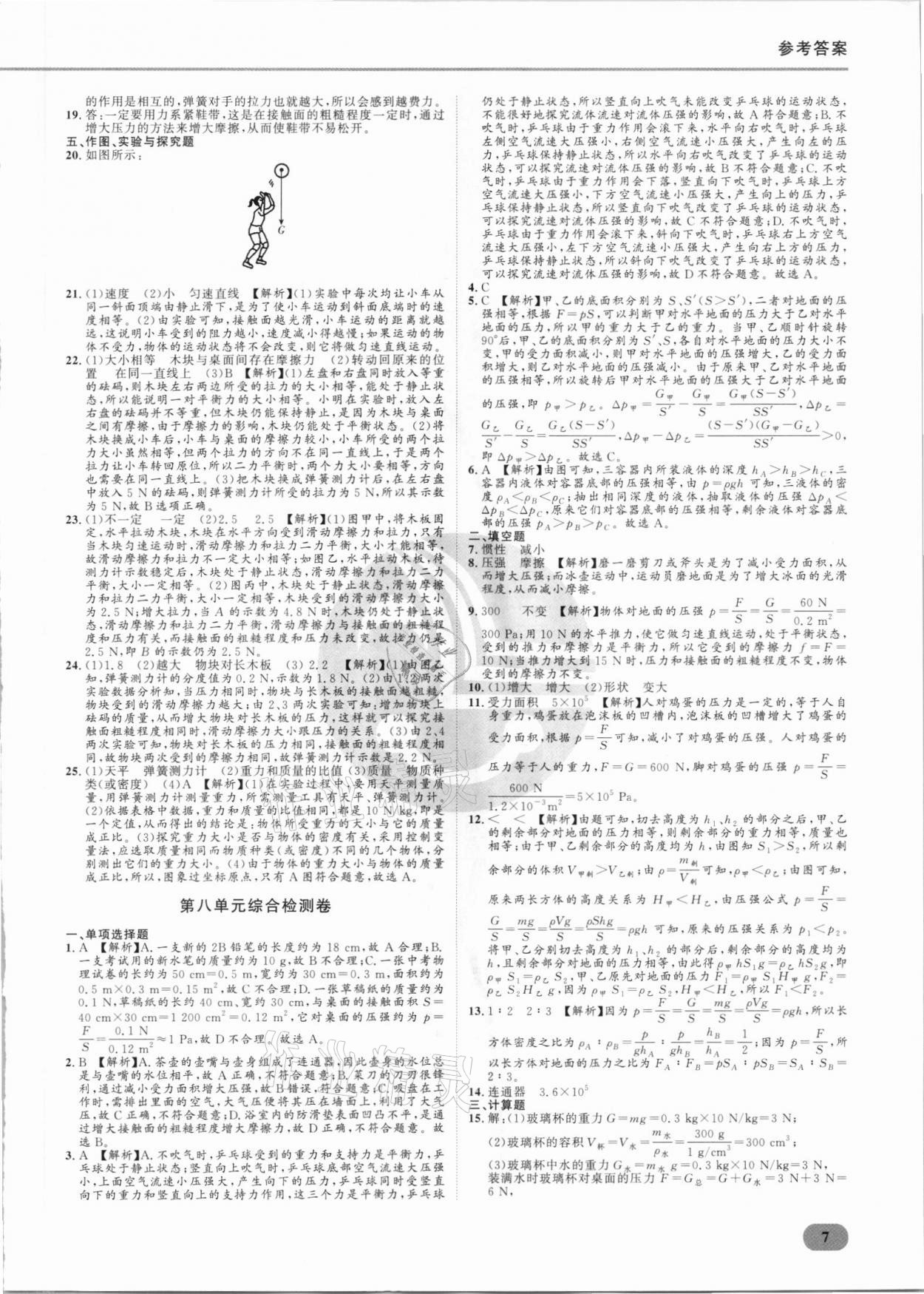 2021年樂(lè)知源滿分集訓(xùn)贏物理人教版 參考答案第7頁(yè)