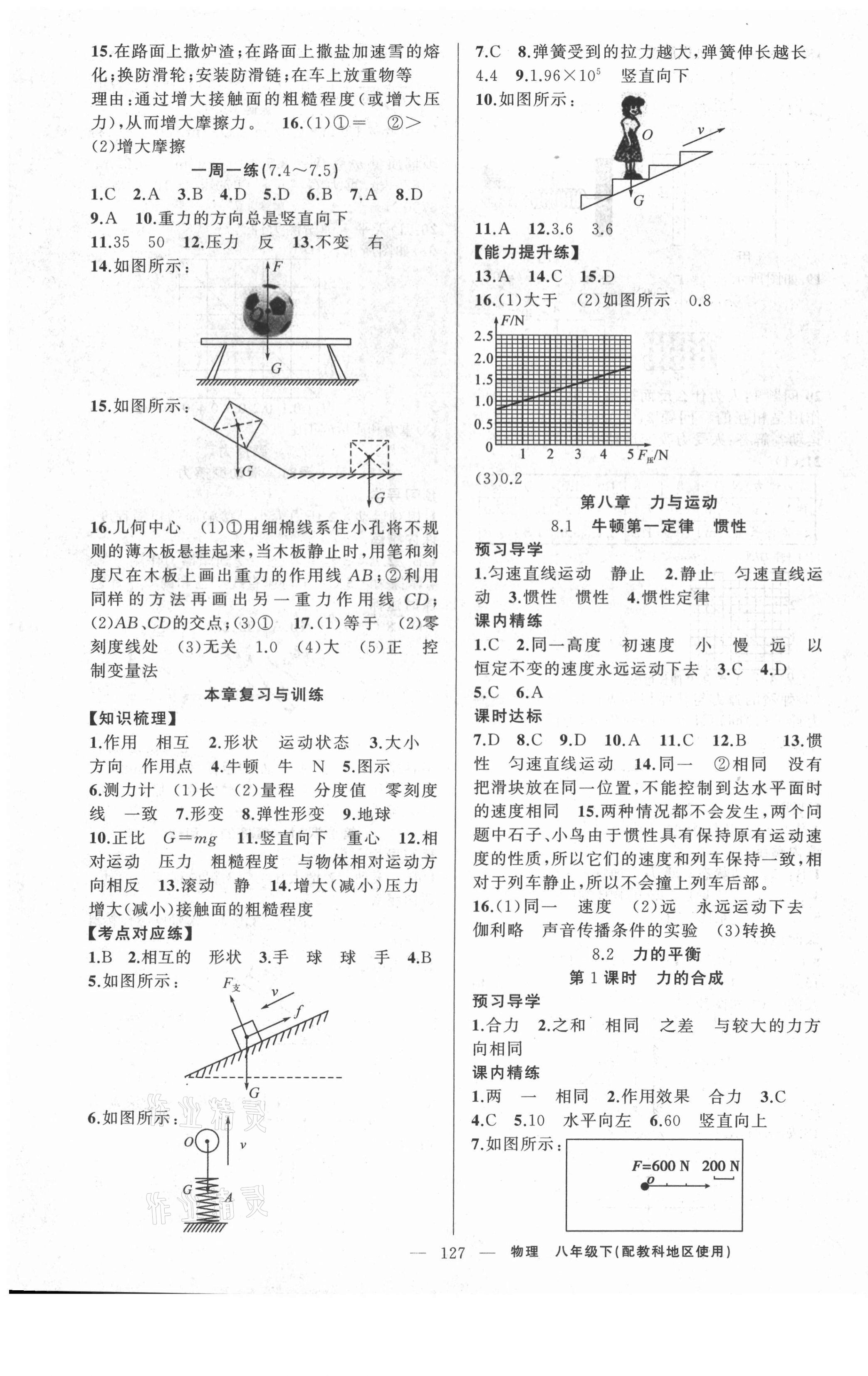 2021年黃岡金牌之路練闖考八年級(jí)物理下冊教科版 第3頁