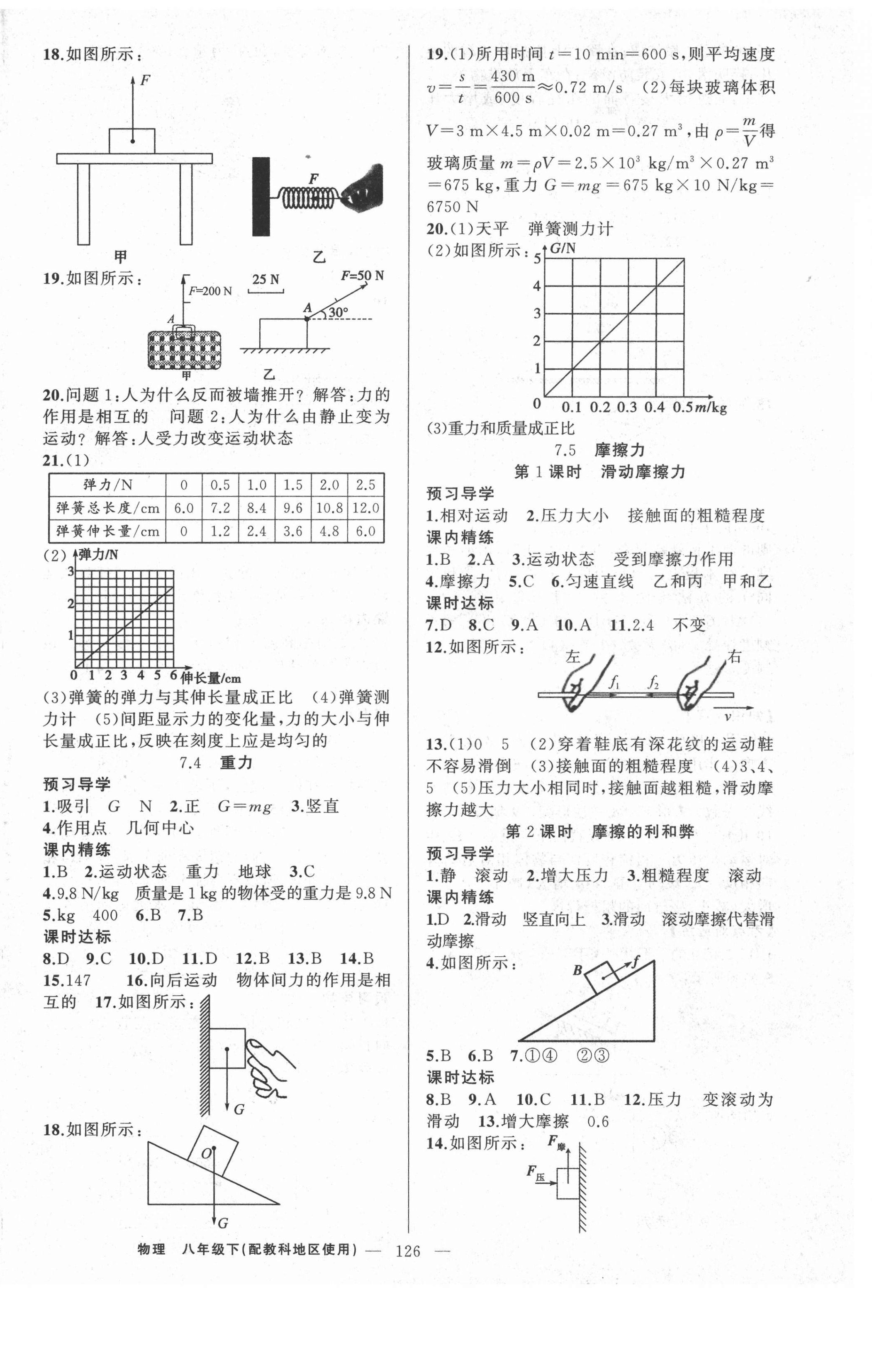 2021年黃岡金牌之路練闖考八年級物理下冊教科版 第2頁