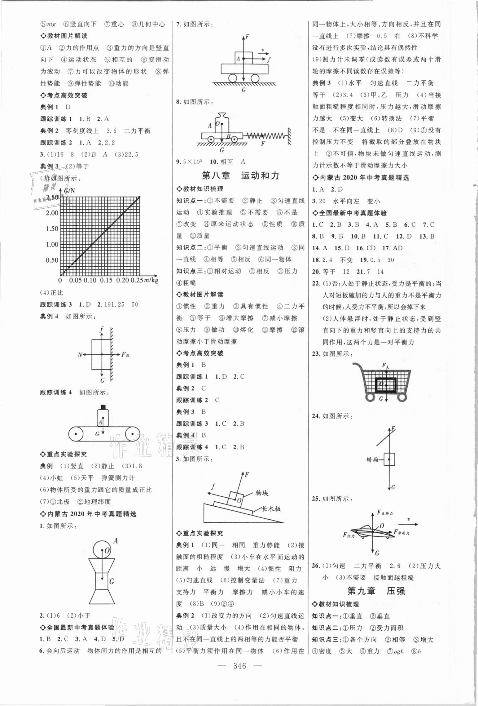 2021年全程導(dǎo)航初中總復(fù)習(xí)物理內(nèi)蒙古專版 參考答案第5頁(yè)