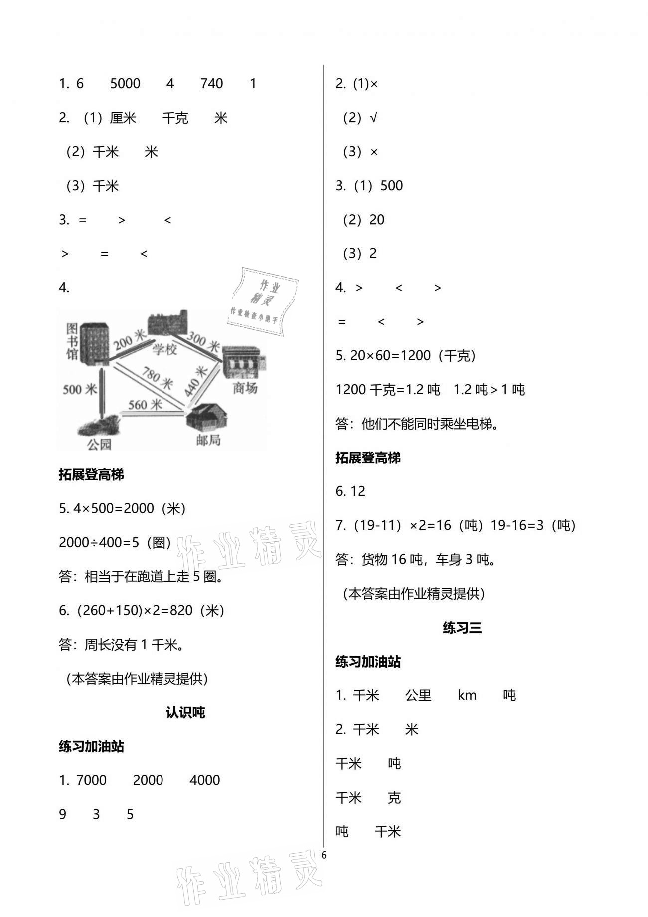 2021年阳光互动绿色成长空间三年级数学下册苏教版 第6页