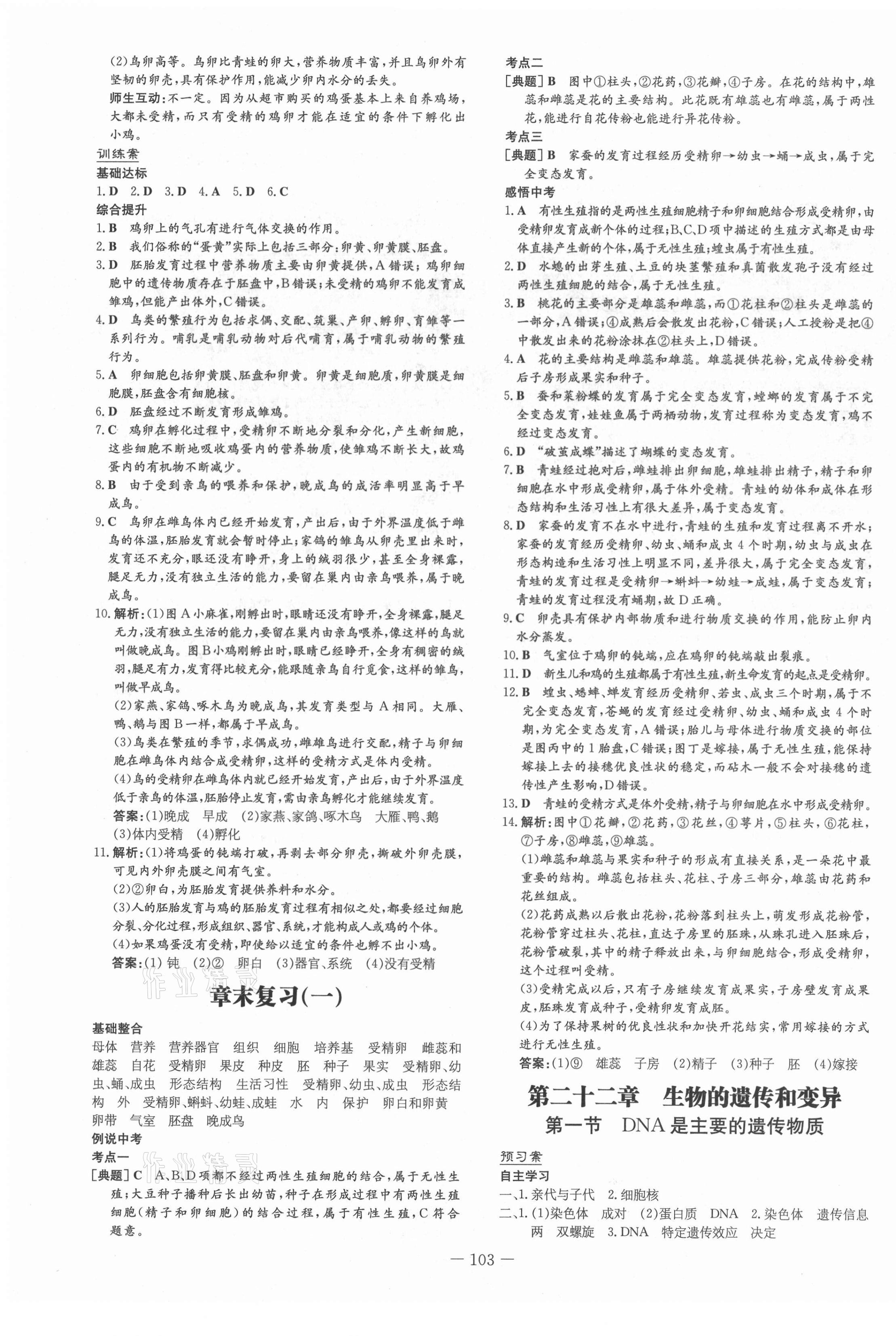 2021年初中同步學(xué)習(xí)導(dǎo)與練導(dǎo)學(xué)探究案八年級(jí)生物下冊(cè)蘇教版 第3頁(yè)