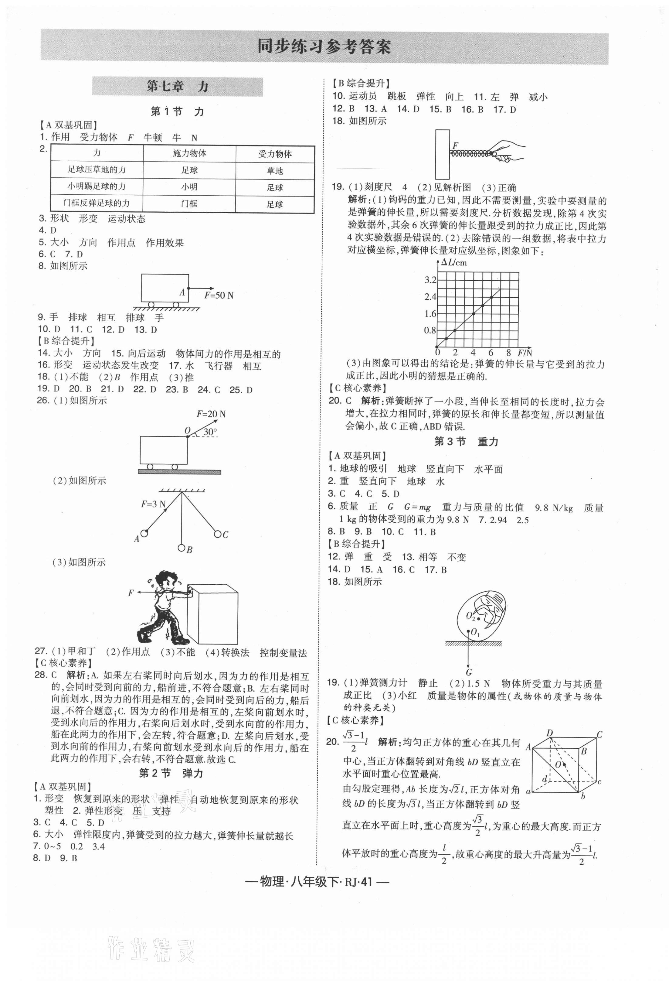 2021年经纶学典课时作业八年级物理下册人教版 第1页