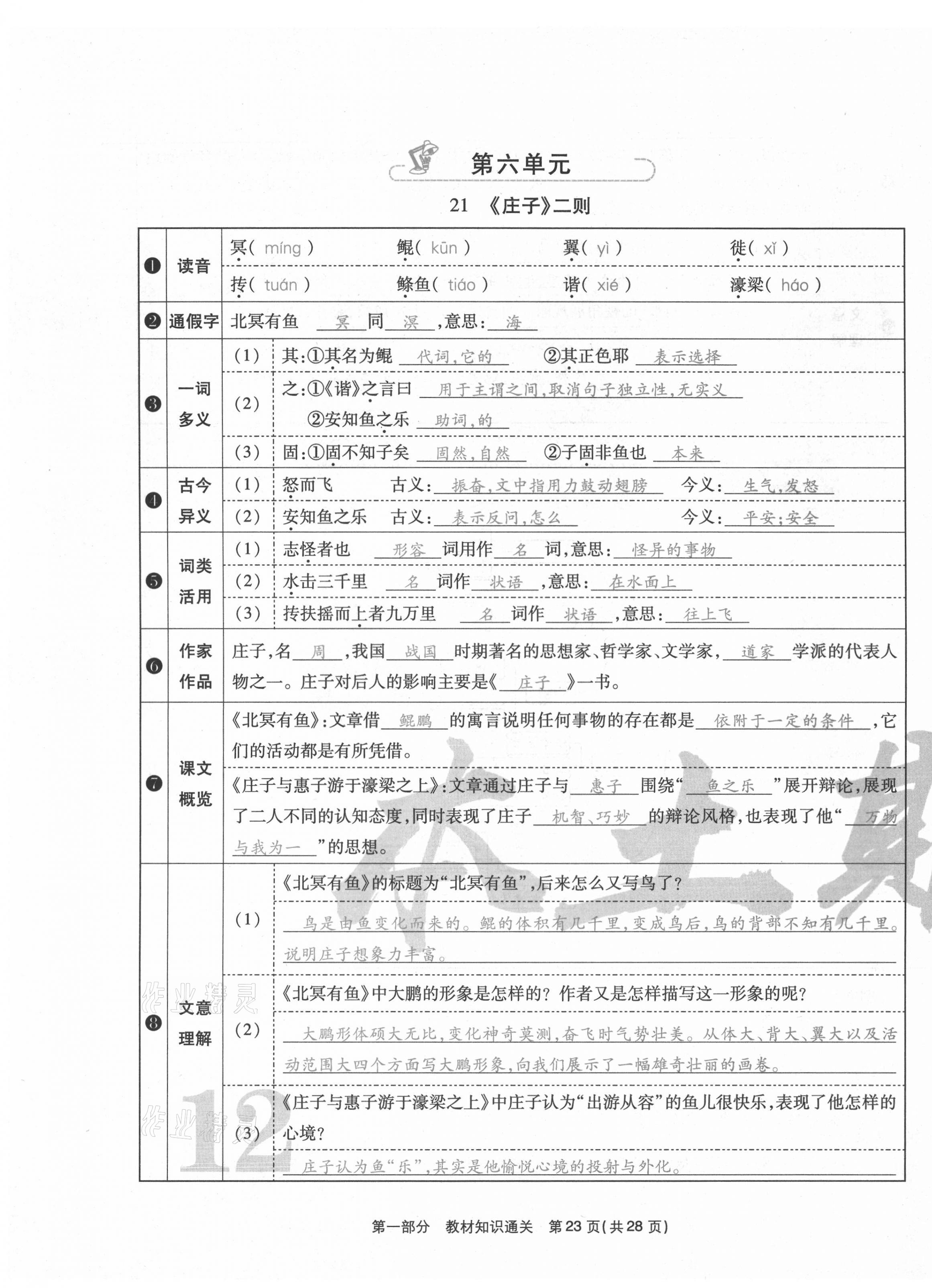 2021年云南本土期末卷八年級(jí)語(yǔ)文下冊(cè)人教版 第23頁(yè)