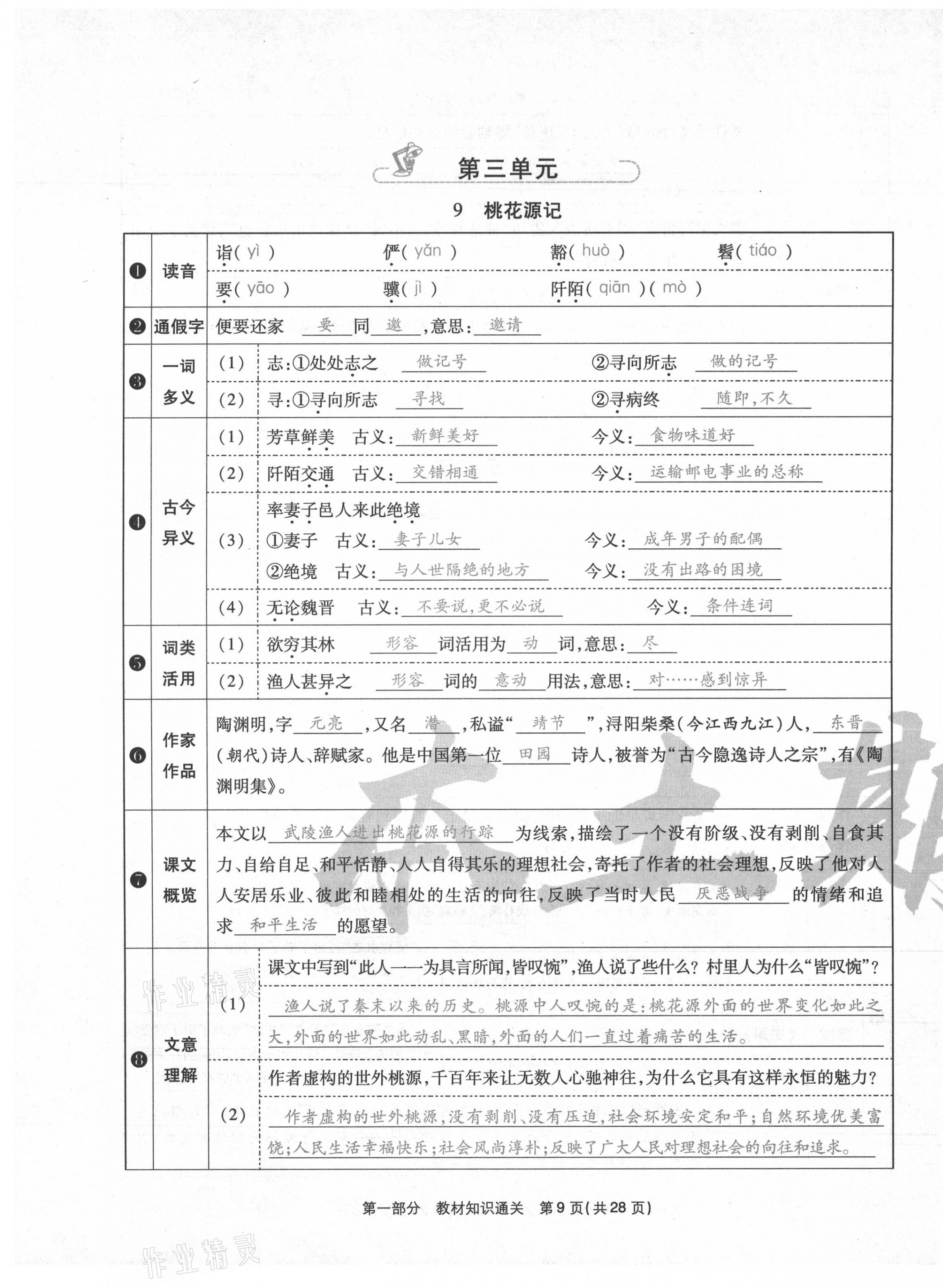 2021年云南本土期末卷八年級語文下冊人教版 第9頁