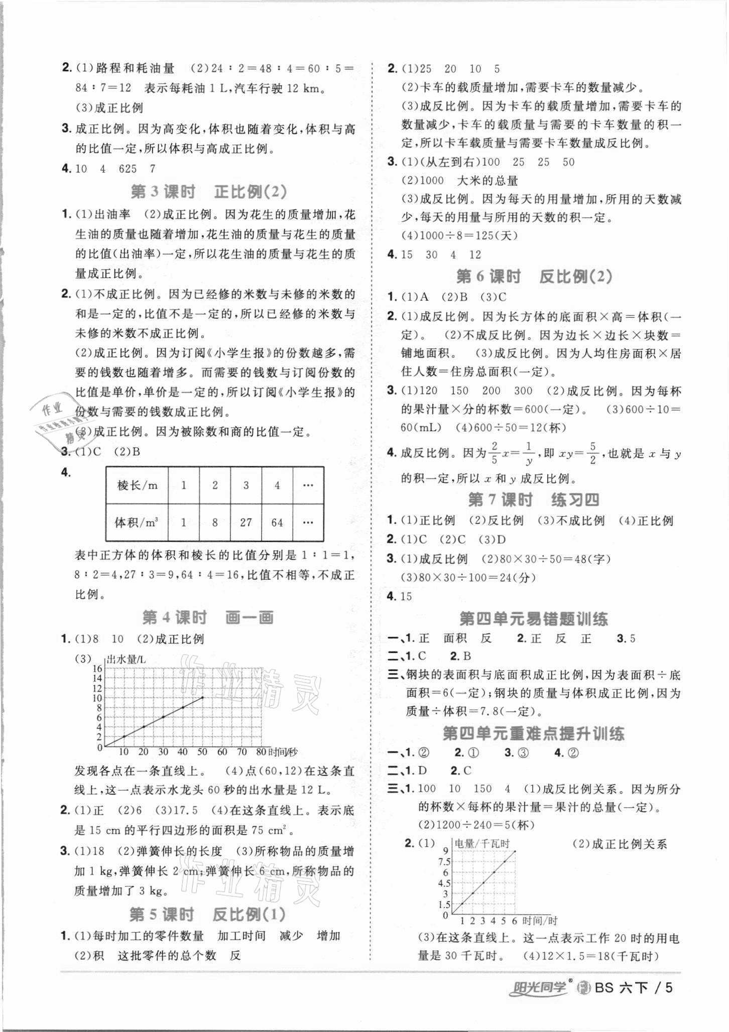 2021年陽光同學(xué)課時(shí)優(yōu)化作業(yè)六年級(jí)數(shù)學(xué)下冊(cè)北師大版福建專版 第5頁