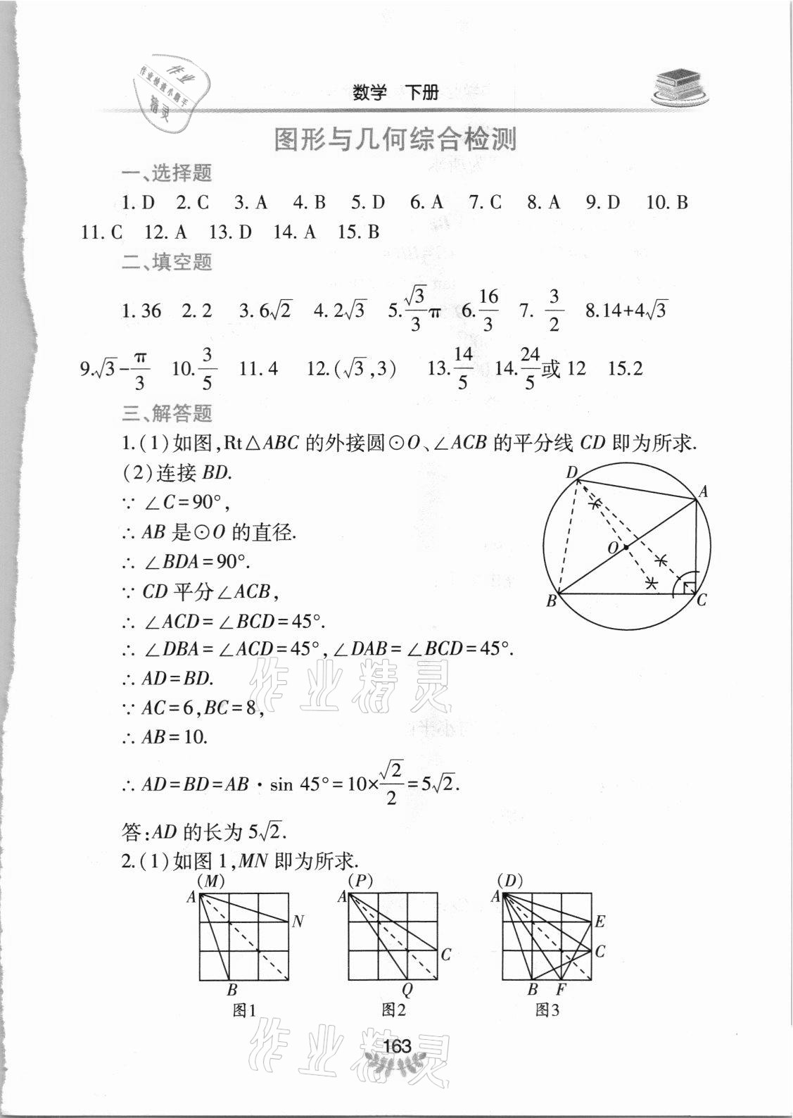 2021年河南省初中學(xué)業(yè)水平考試解析與檢測數(shù)學(xué)下冊 第15頁