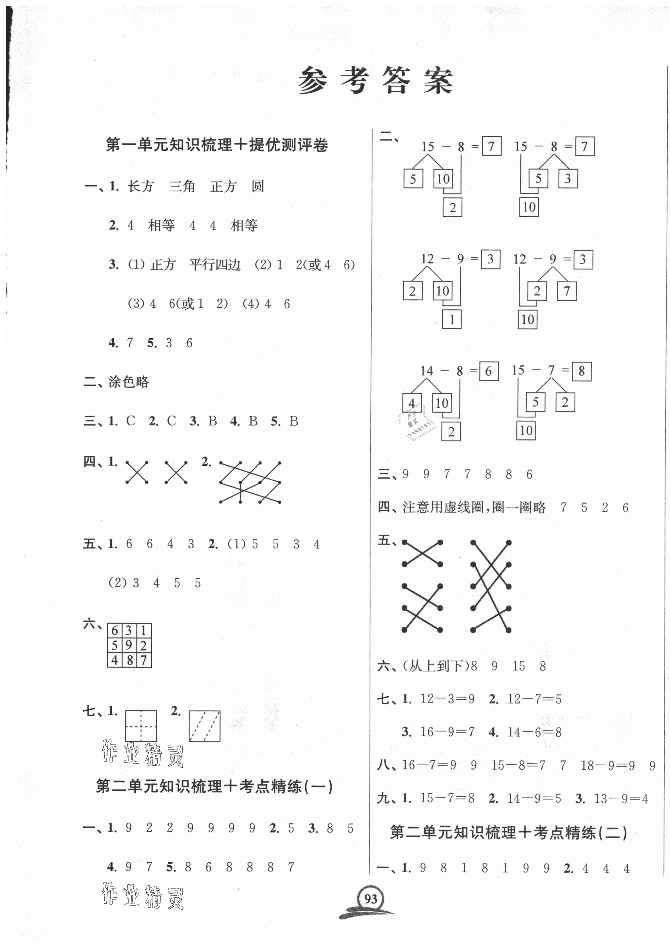 2021年直擊考點沖刺100分一年級數學下冊全國版 第1頁