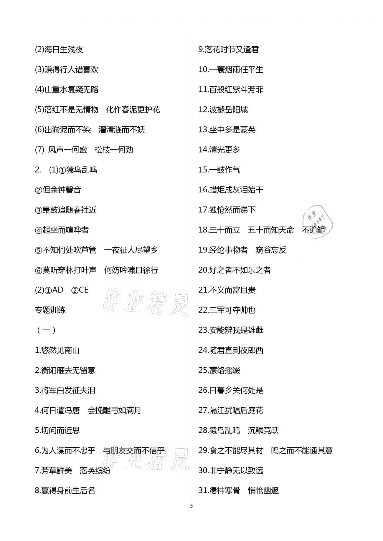 2021年新中考重难点精析语文&nbsp;第3页