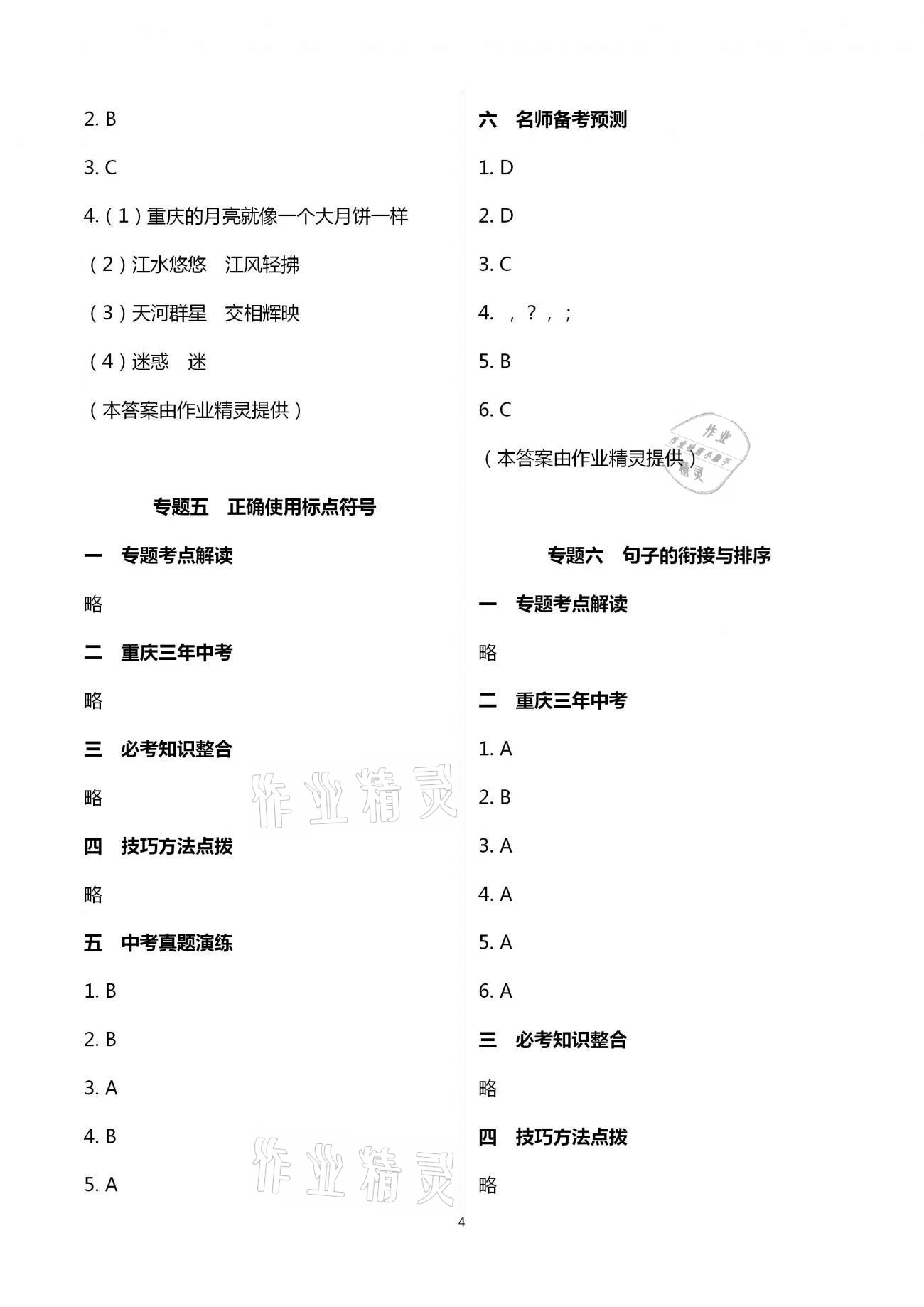 2021年中考总复习语文重庆出版社 第4页