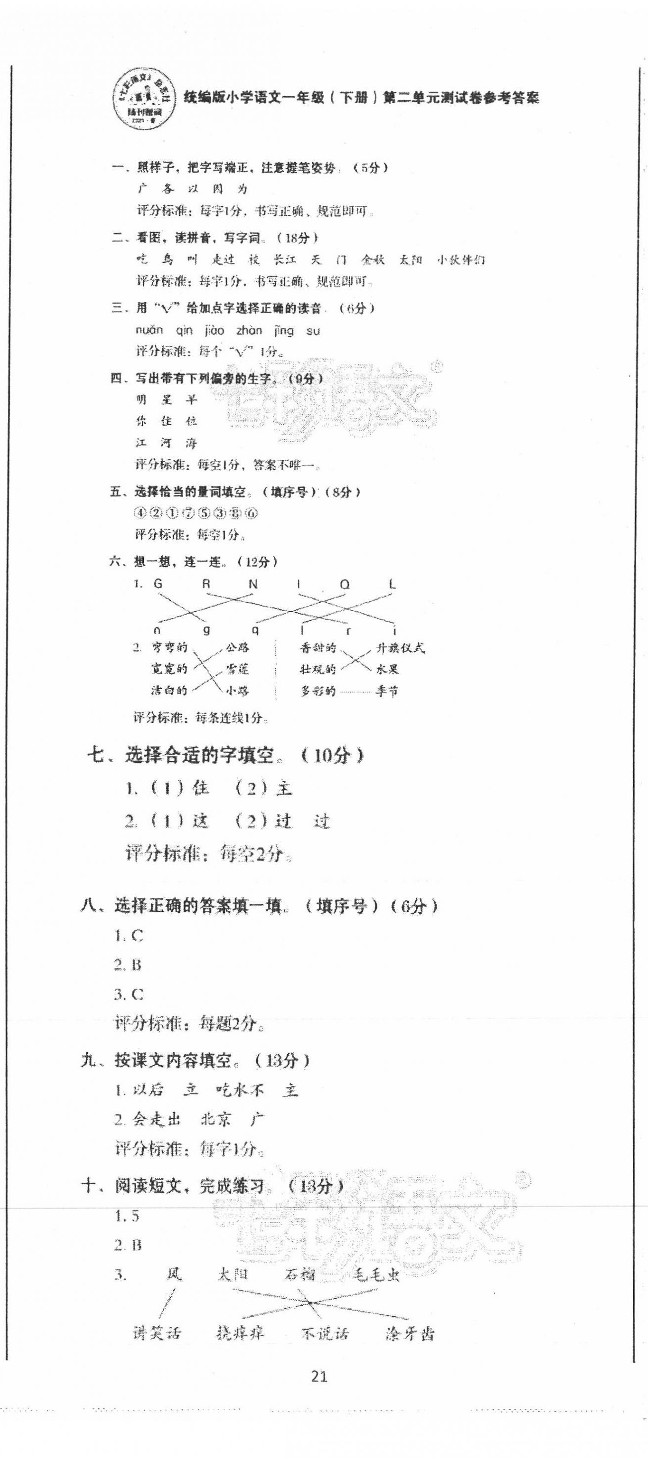 2021年七彩語文一年級(jí)下冊(cè)人教版 第2頁