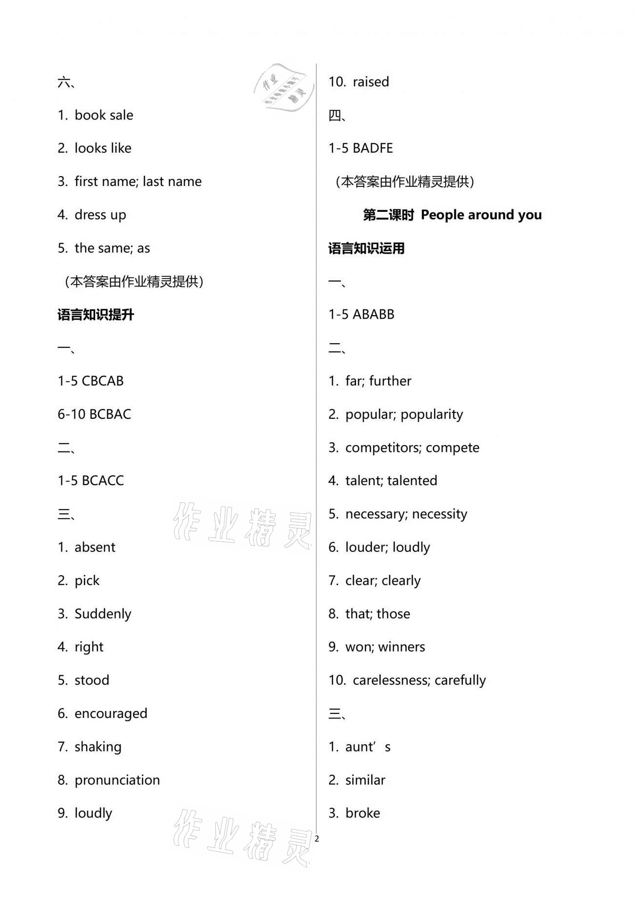 2021年學(xué)典中考話題復(fù)習(xí)九年級英語中考用書通用版 第2頁