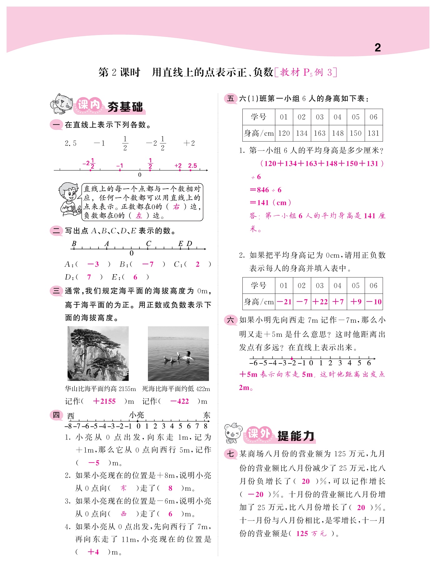 2021年梯田文化課堂內(nèi)外六年級數(shù)學(xué)下冊人教版福建專版 參考答案第2頁