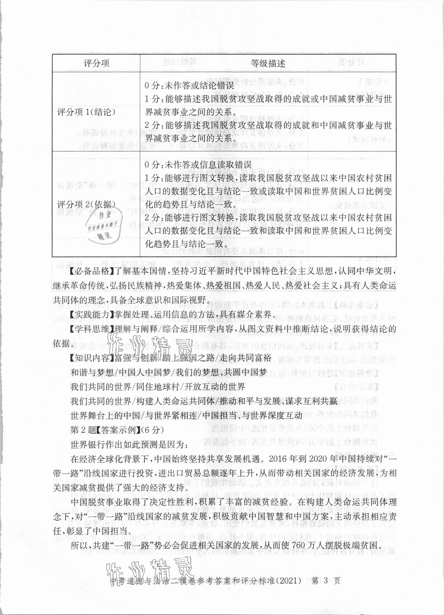 2021年走向成功上海市各區(qū)中考考前質(zhì)量抽查試卷精編道德與法治 第3頁