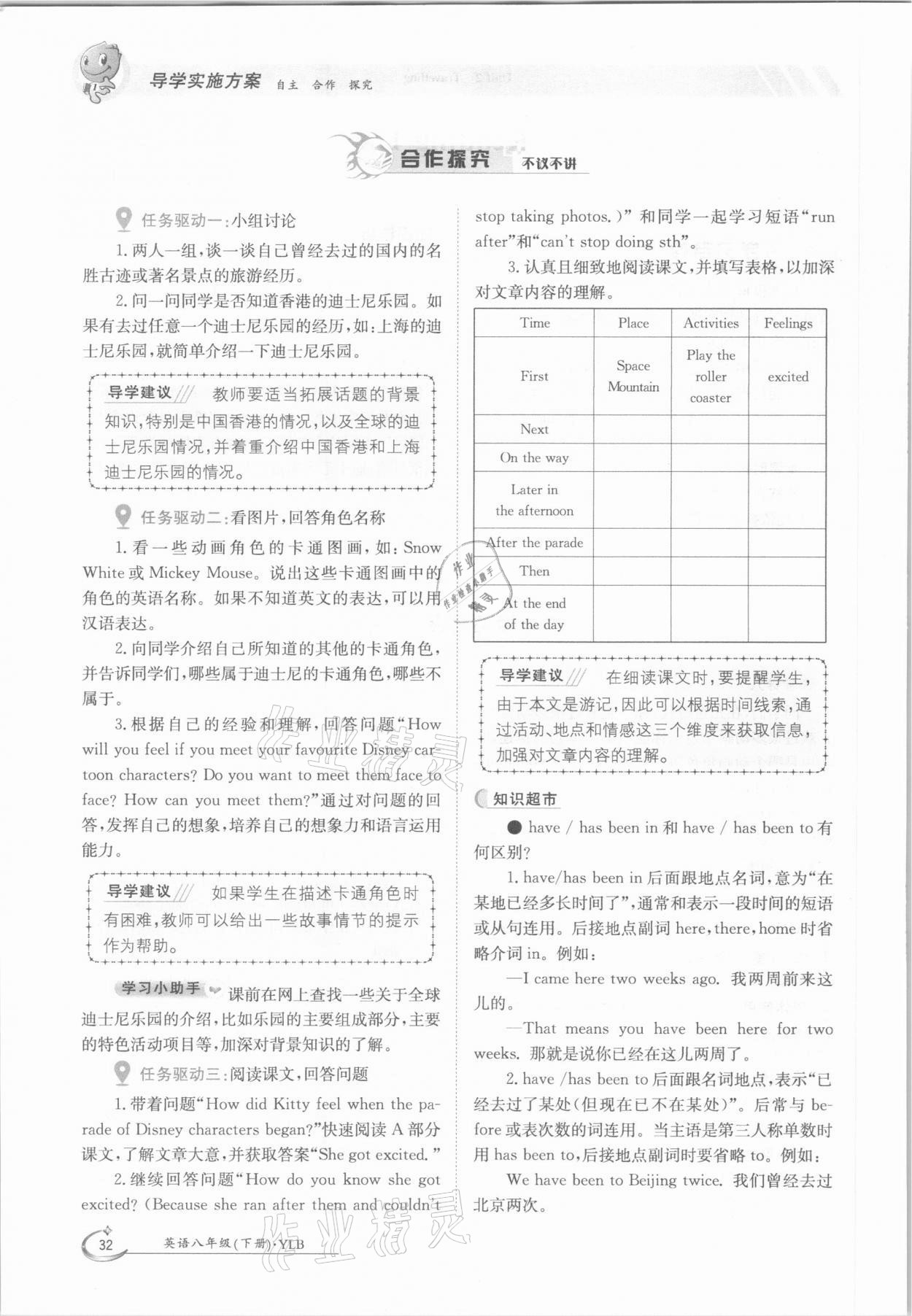 2021年三段六步導(dǎo)學(xué)測評八年級英語下冊譯林版 參考答案第32頁