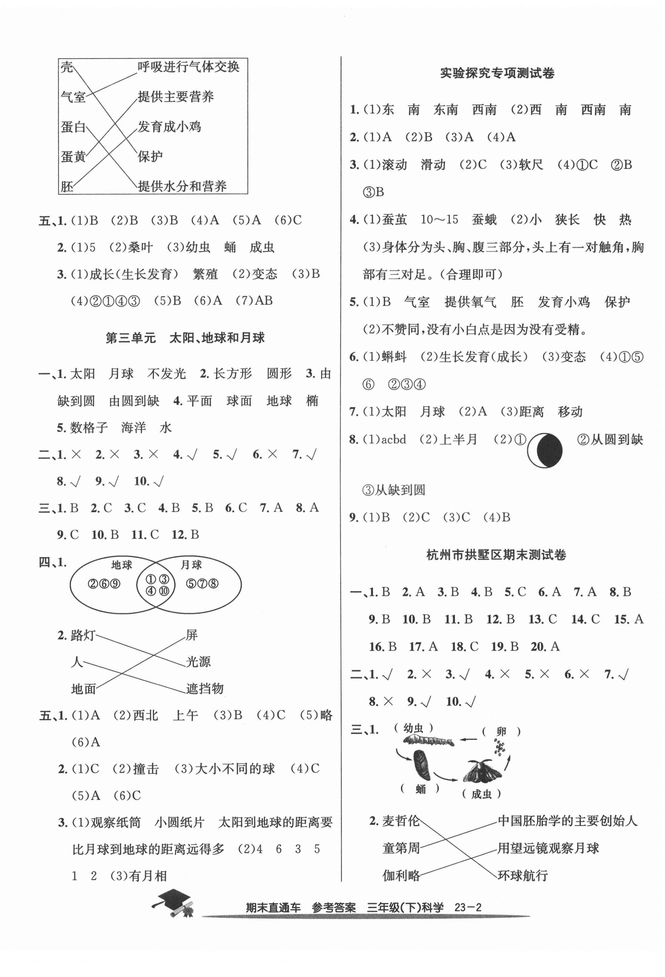 2021年期末直通車三年級科學(xué)下冊教科版 第2頁