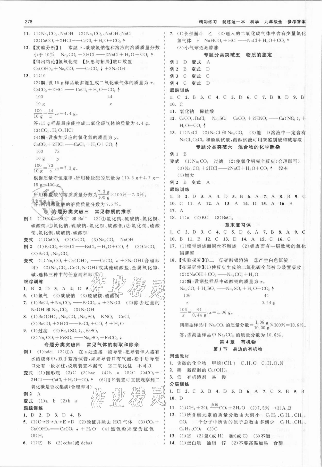 2021年精彩練習(xí)就練這一本九年級科學(xué)全一冊華師大版 第6頁