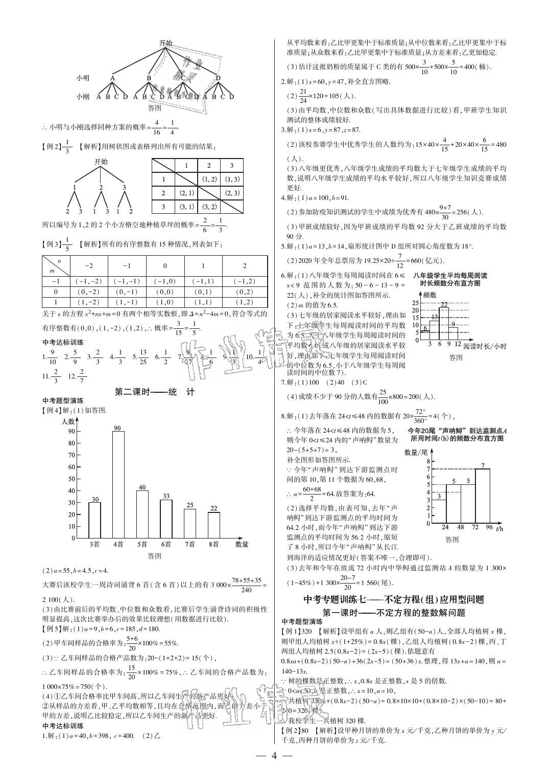 2021年巔峰對決第二輪復習數(shù)學重慶專版 參考答案第4頁